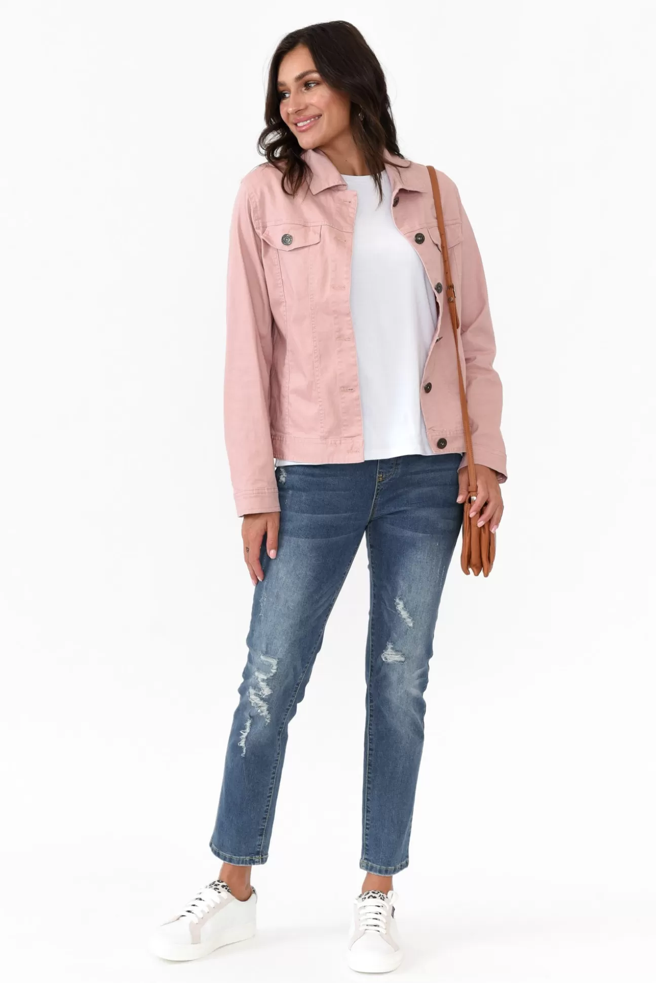 Cali and Co Florida Blush Cotton Stretch Jacket Best Sale