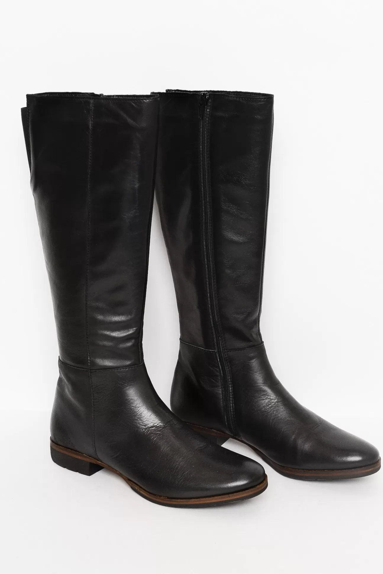 EOS Gaetan Black Leather Long Boot Best