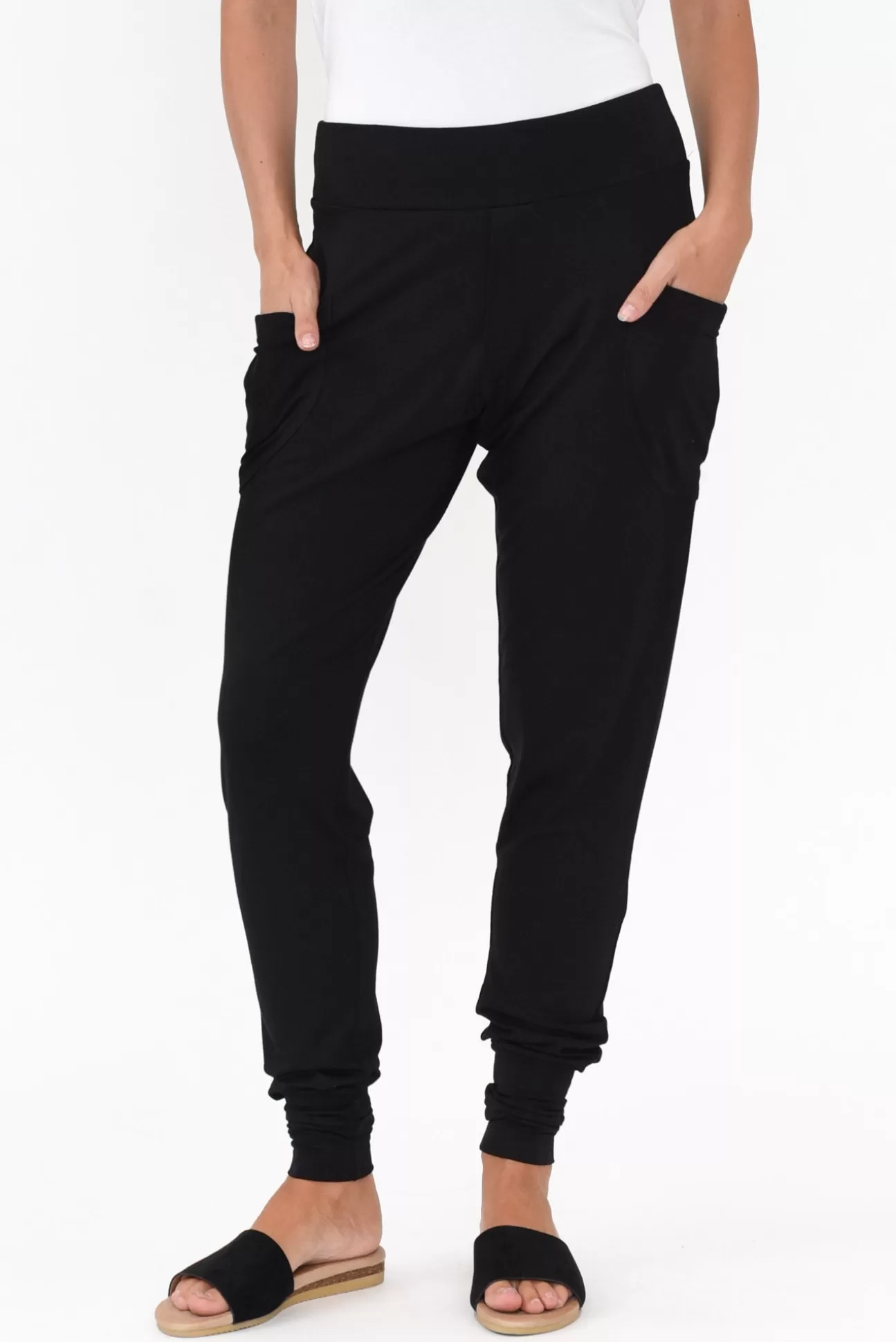 Lou Lou Gaga Black Bamboo Sweat Pant Fashion