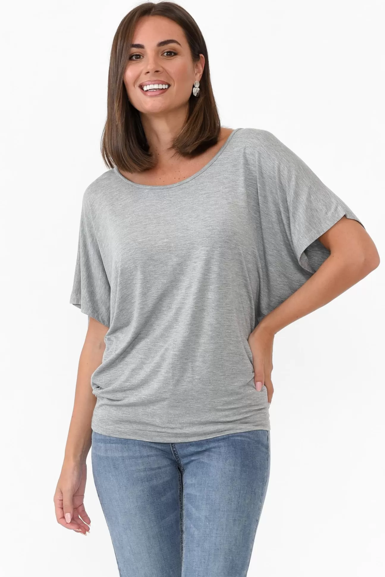 Betty Basics Grey Marle Maui Tee Hot