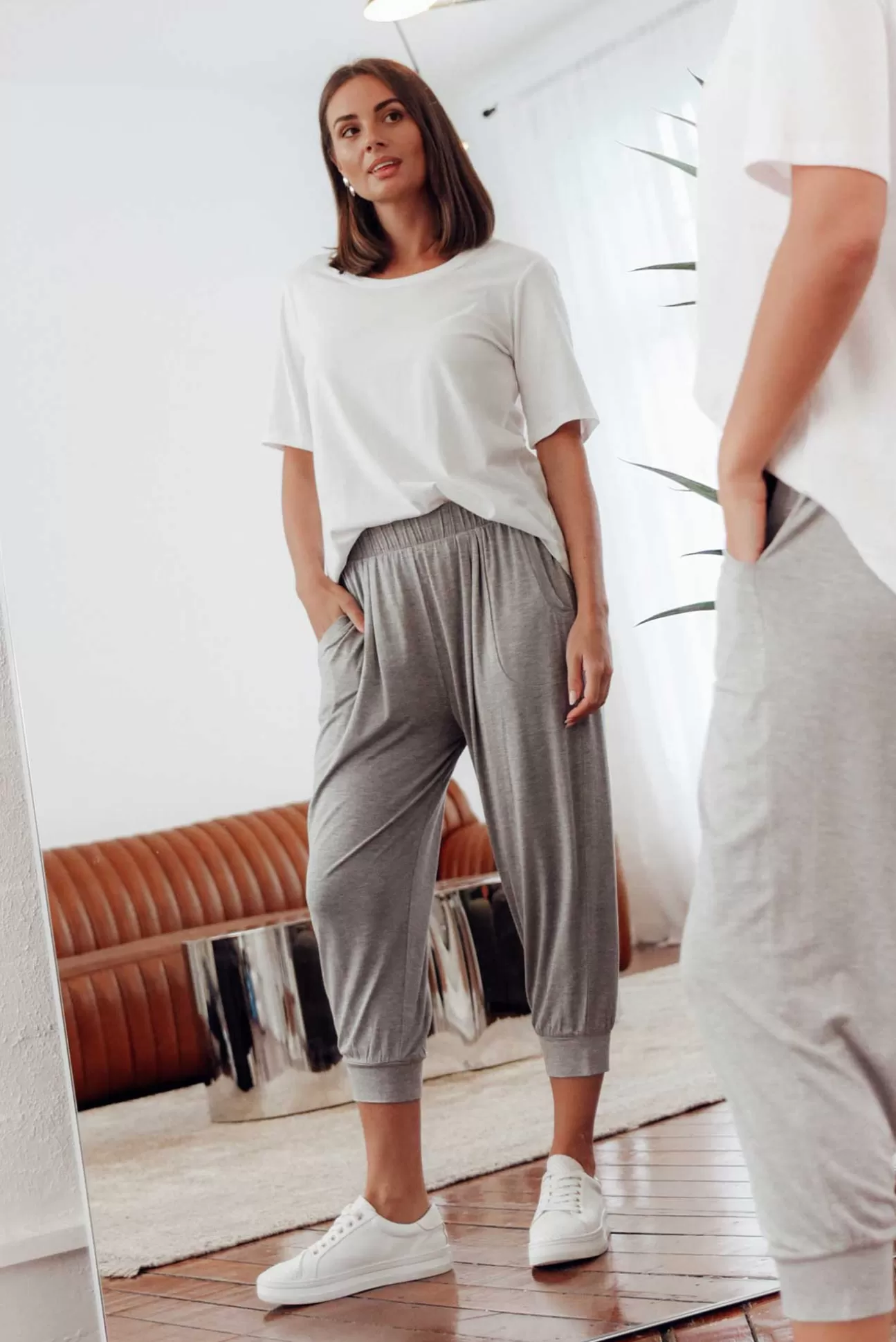 Betty Basics Grey Marle Tokyo Slouch Pants Best