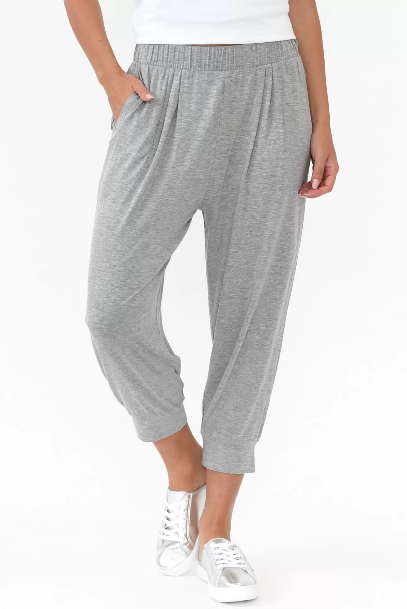 Betty Basics Grey Marle Tokyo Slouch Pants Best