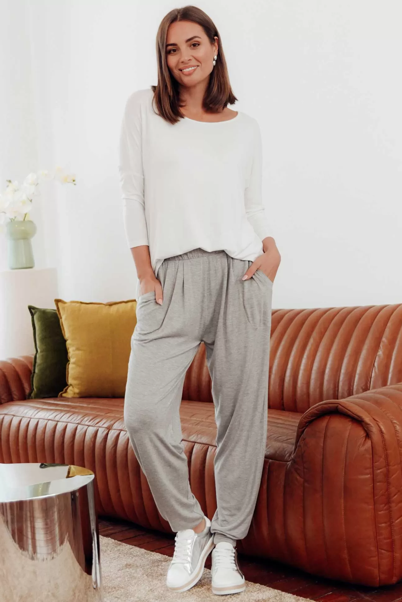 Betty Basics Grey Marle Weekend Pant Best Sale