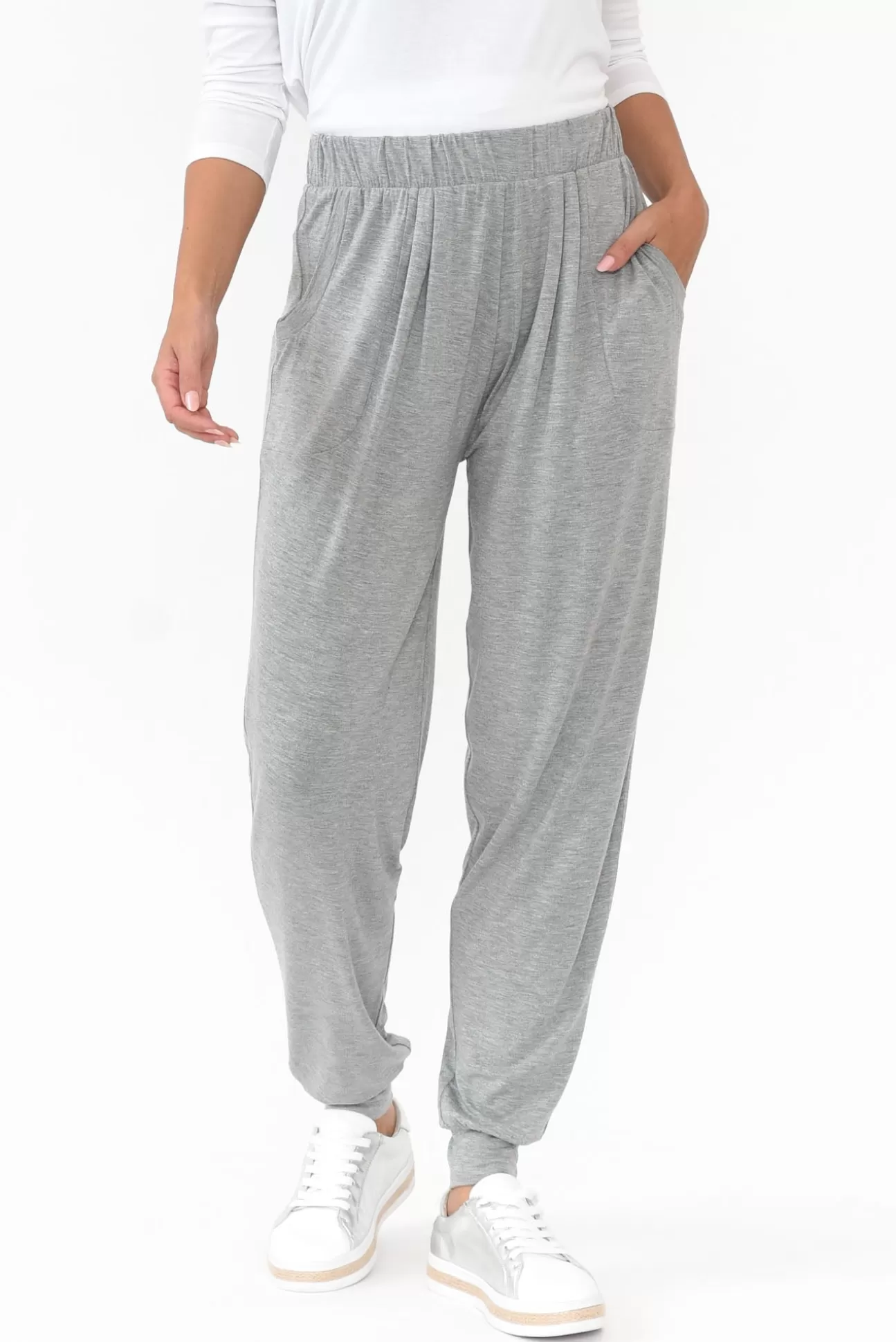 Betty Basics Grey Marle Weekend Pant Best Sale