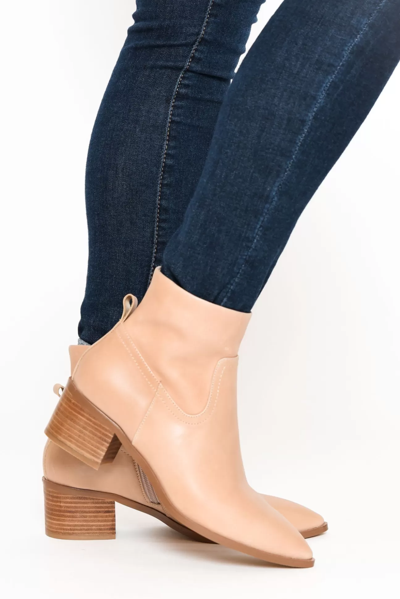 Nude Shoes Haven Nude Leather Ankle Boot Hot