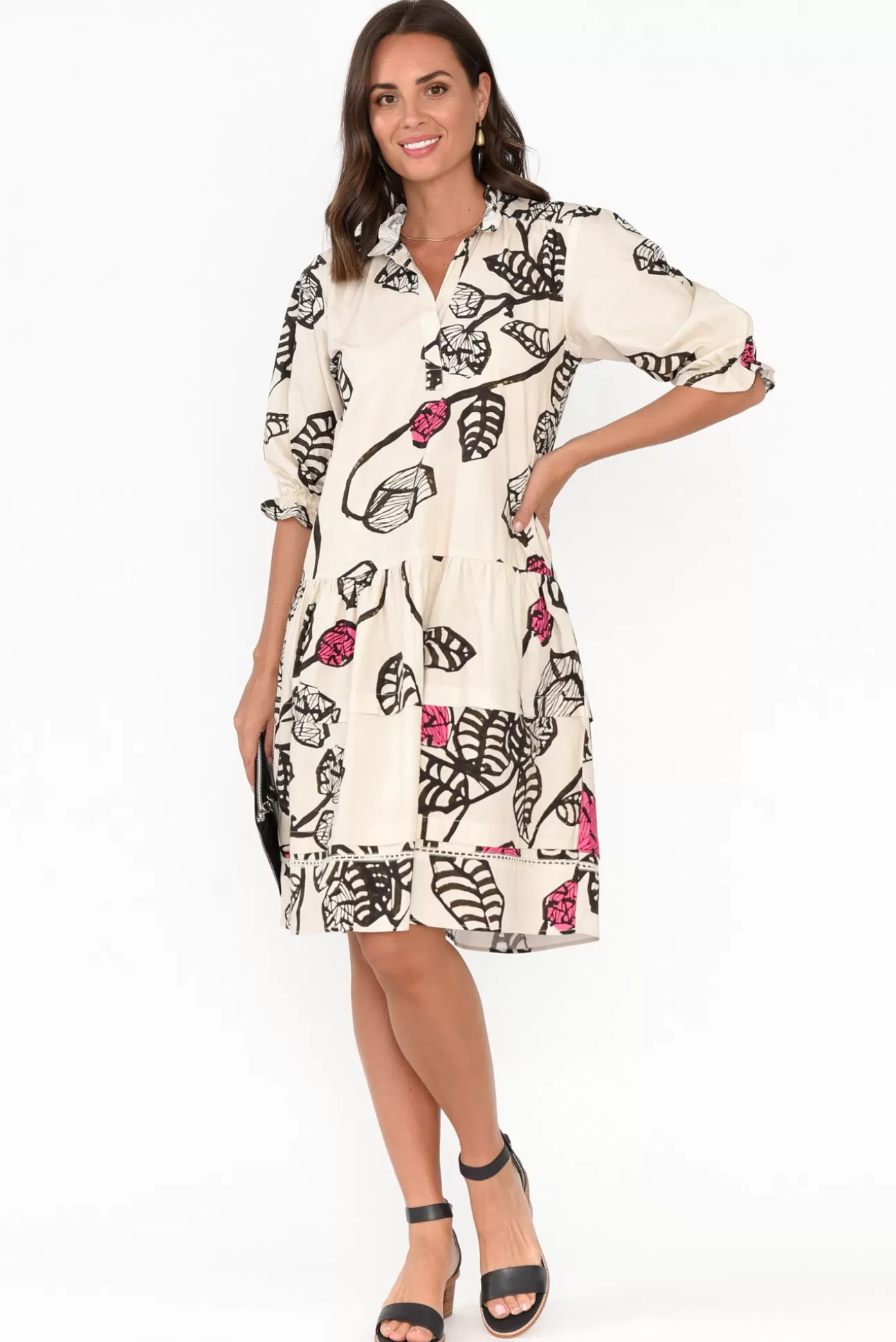 Maude Vivante Hayes Desert Rose Cotton Poplin Dress Online