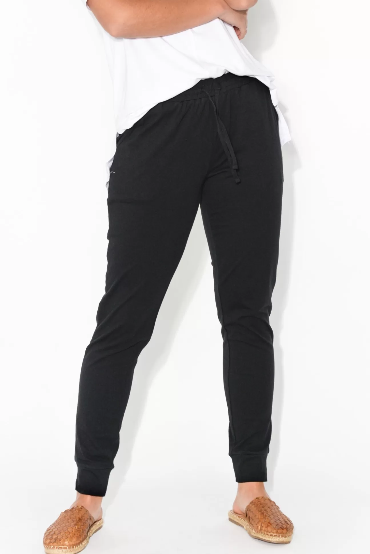 Betty Basics Heidi Black Cuffed Jogger Pant Cheap