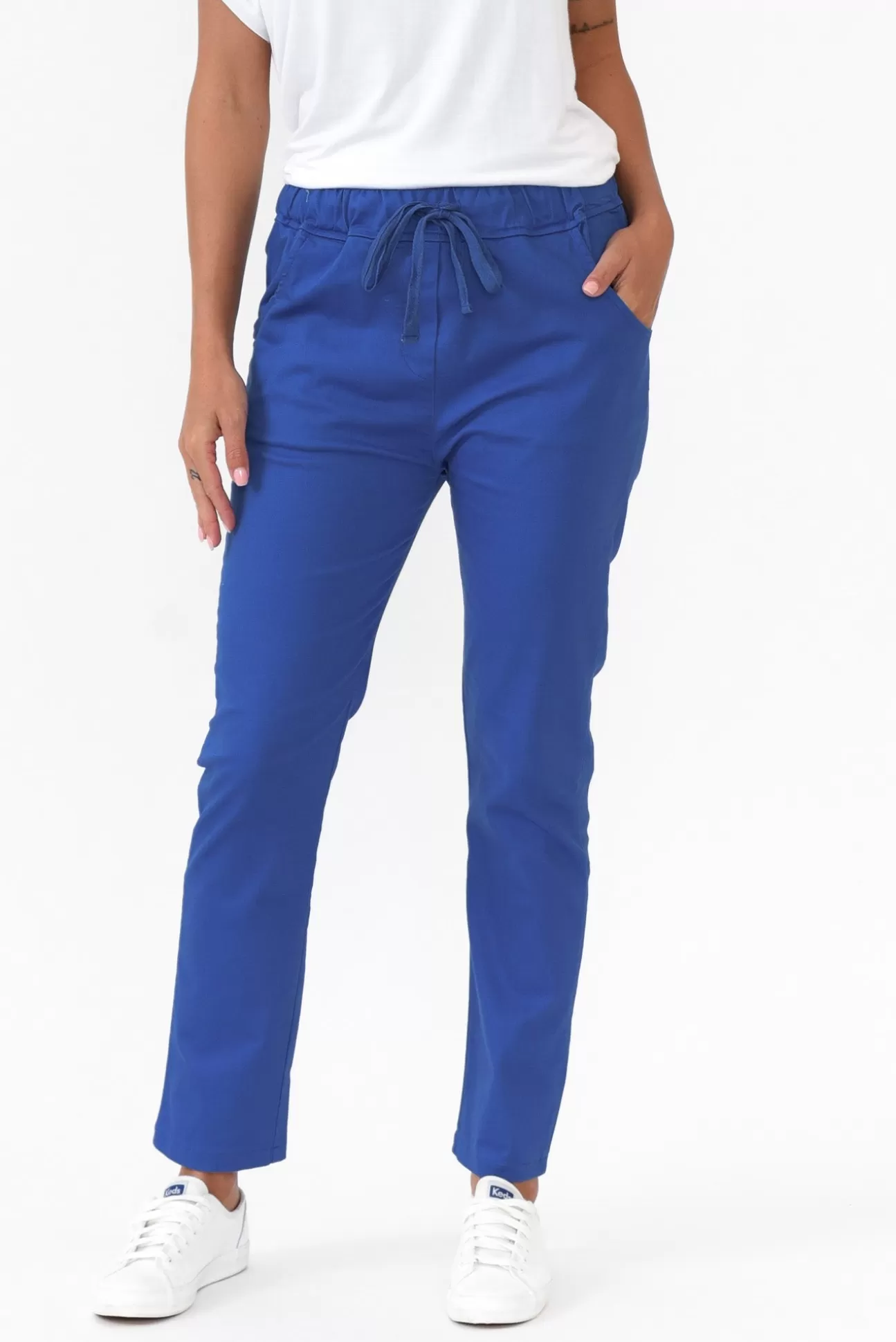 Cali and Co Hoffman Cobalt Cotton Pant Best Sale