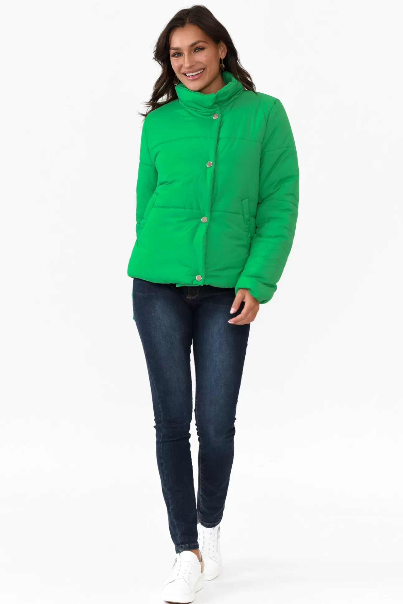 Brave u0026 True Hudson Green Puffer Jacket Online