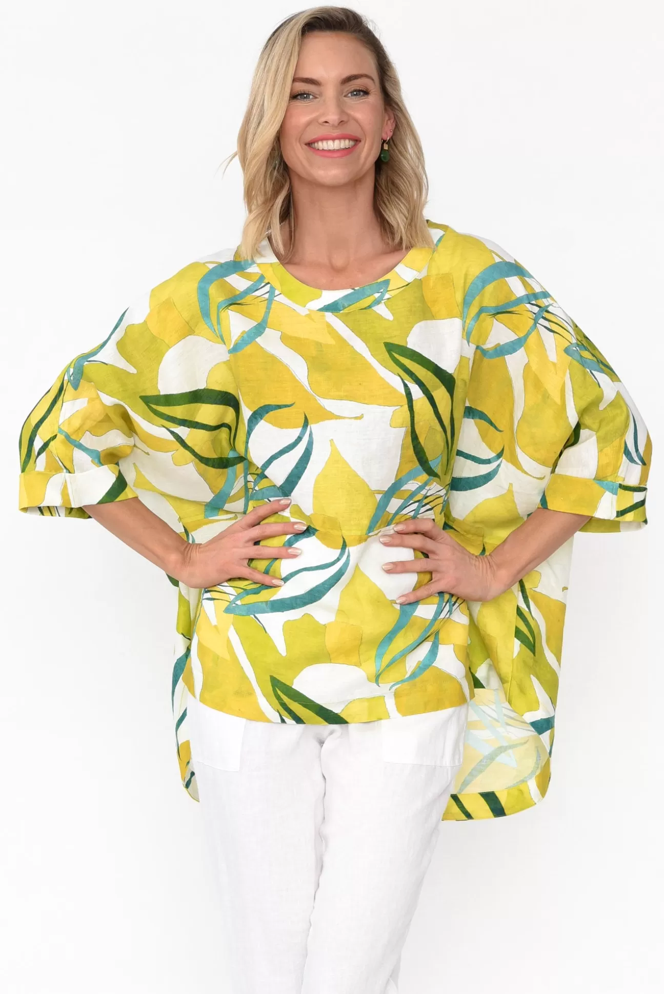 Tirelli Huxton Yellow Garden Pleat Top Online