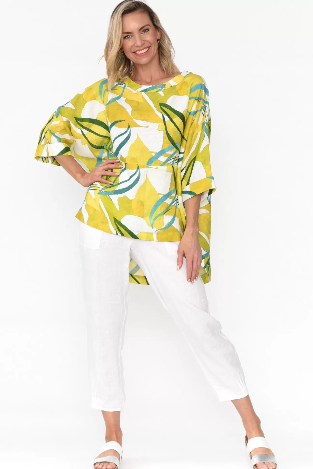 Tirelli Huxton Yellow Garden Pleat Top Online