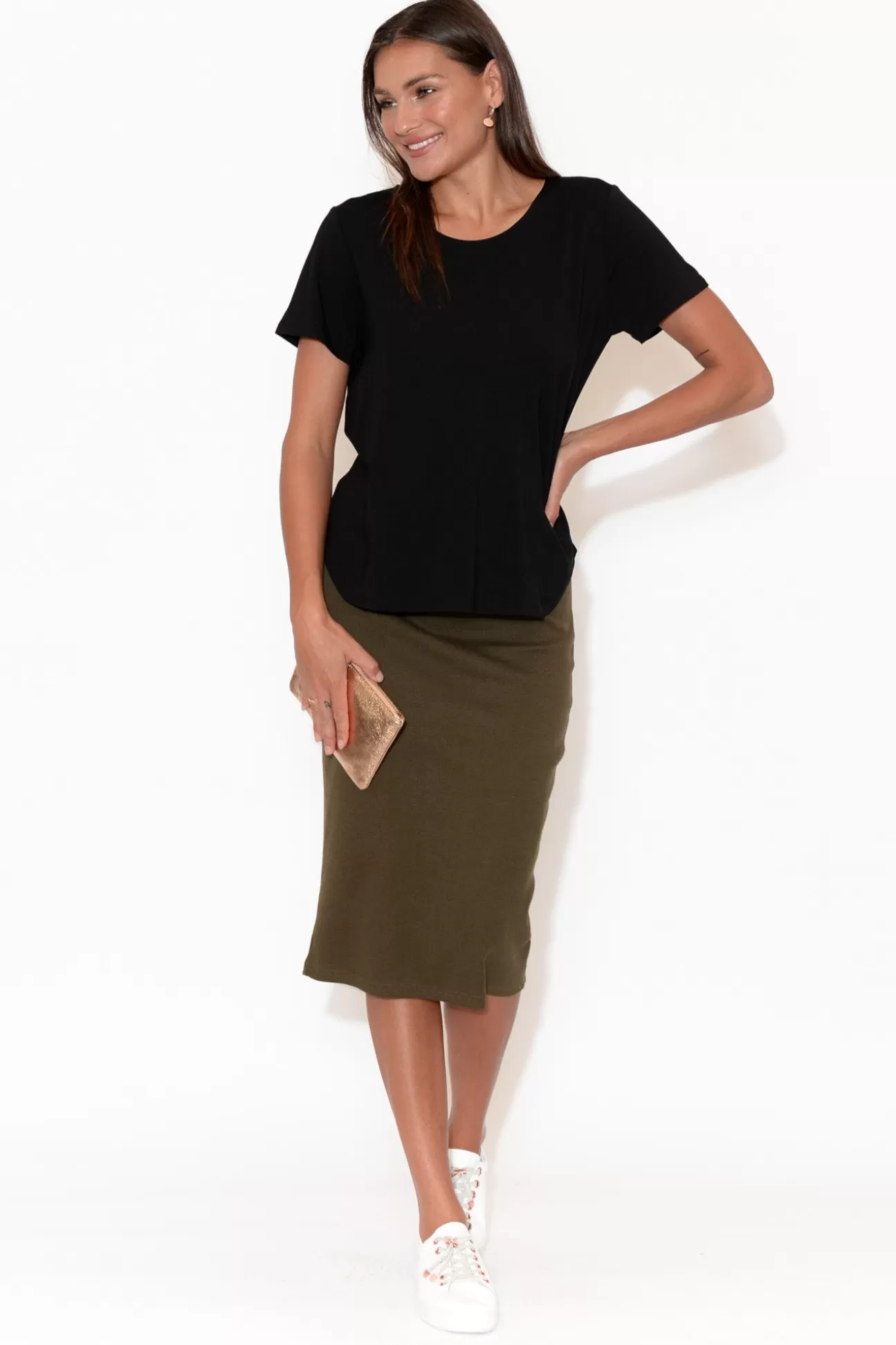 Lou Lou Janis Black Bamboo Tee Best Sale