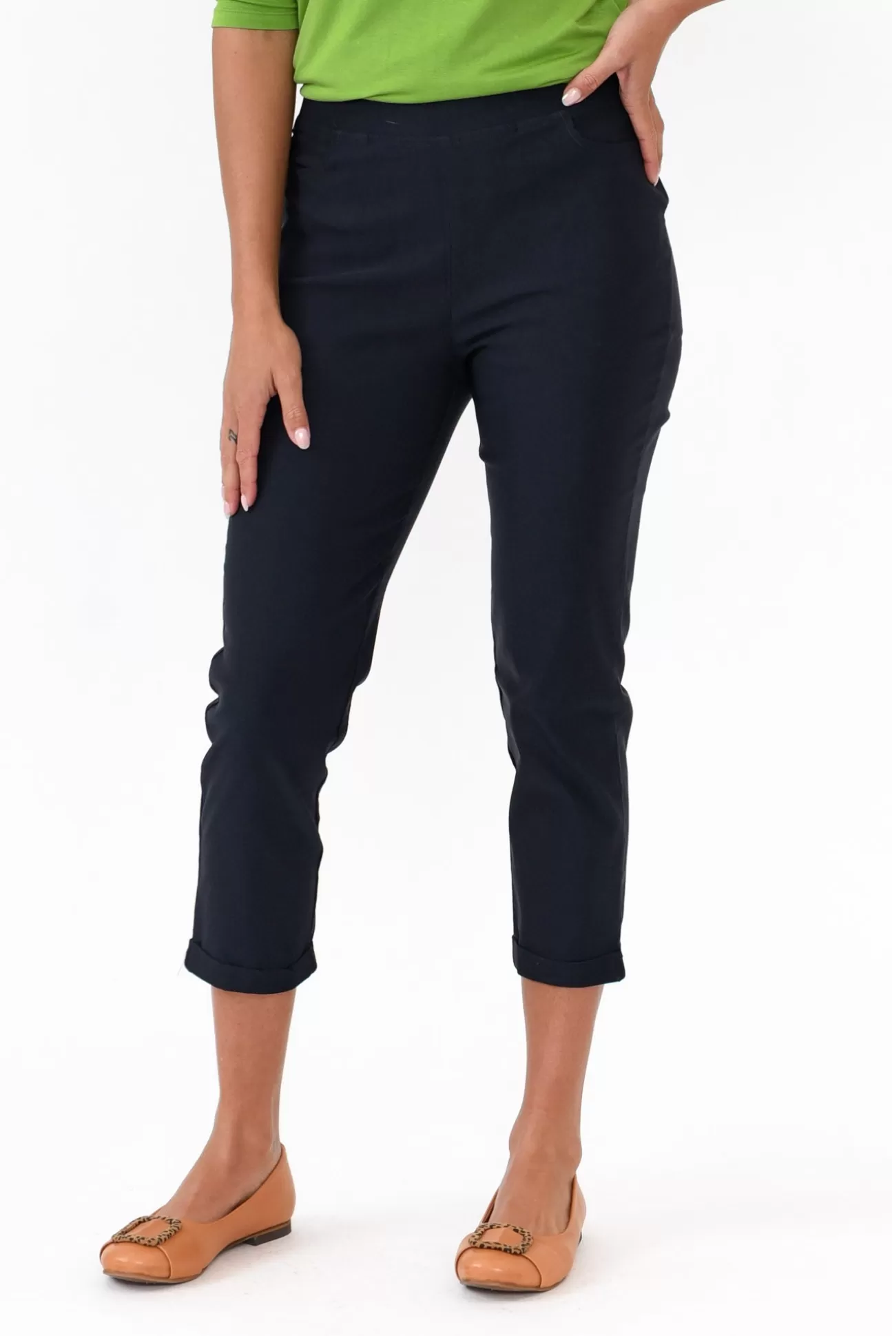 Willow Tree Jensen Navy Cotton Stretch Pant Cheap