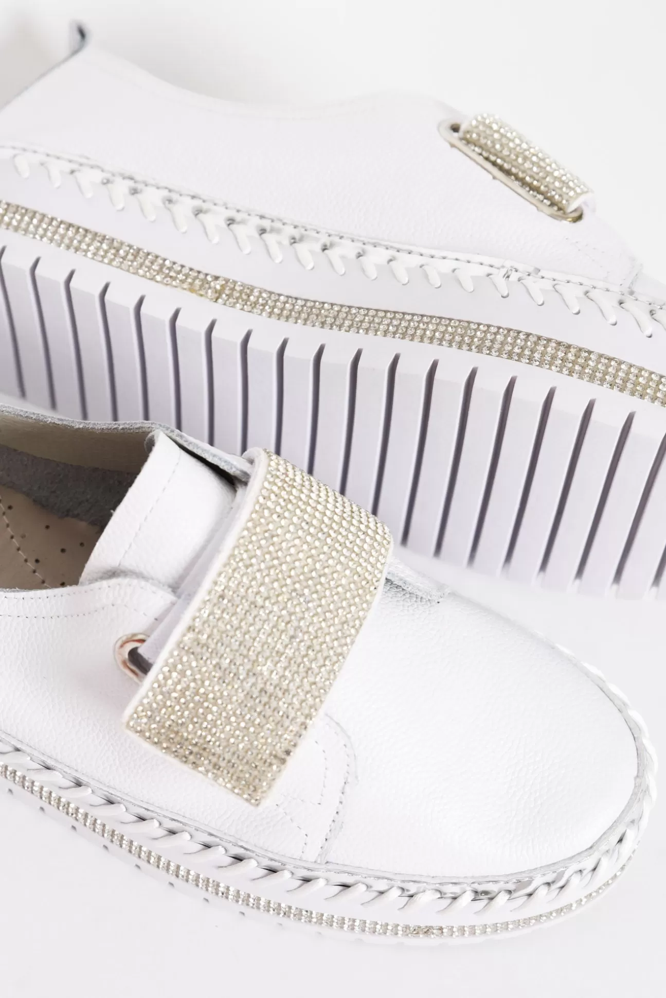 Ameise Jubilee White Leather Diamante Sneaker Sale