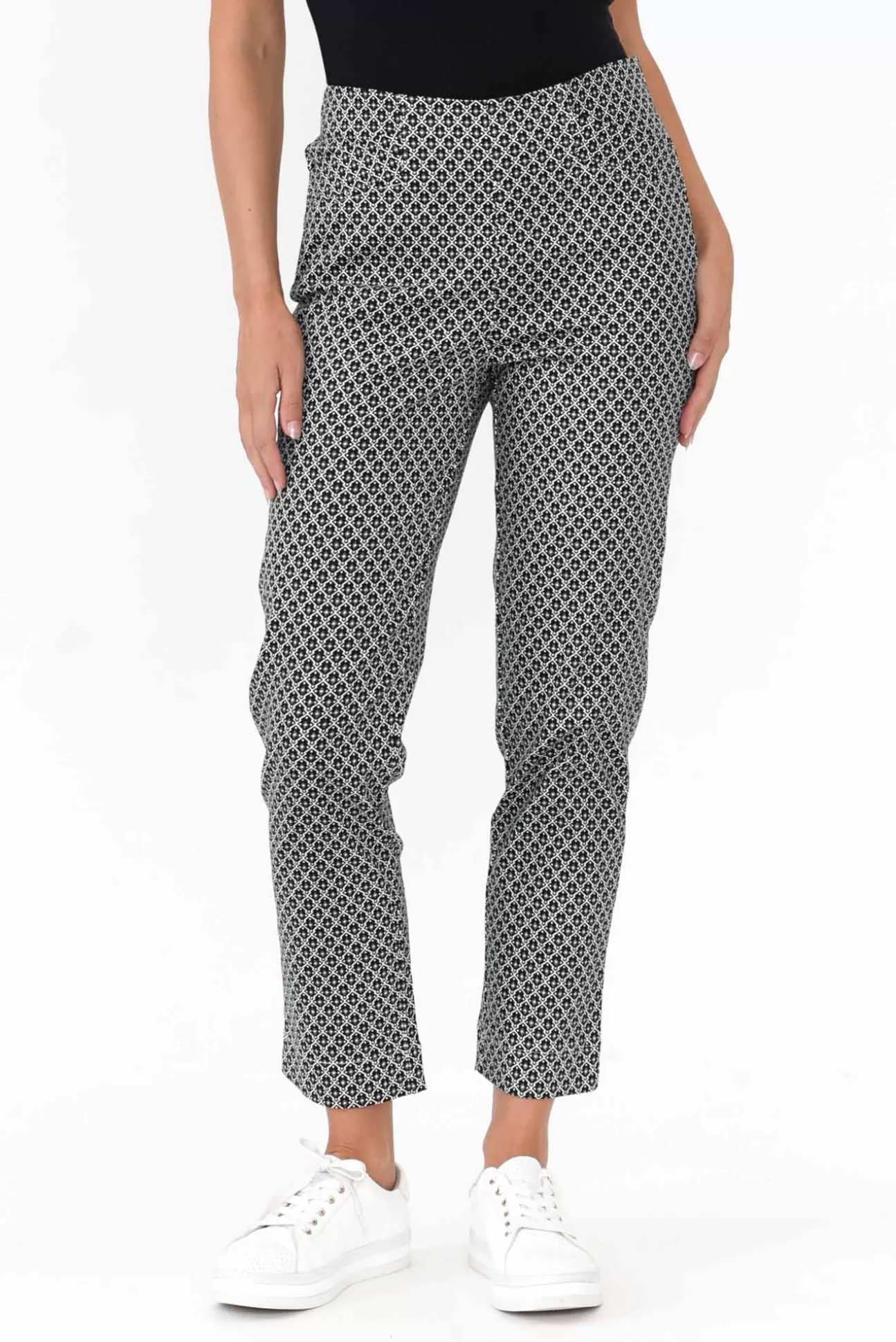 Gordon Smith June Black Geo Cotton Stretch Pant Best