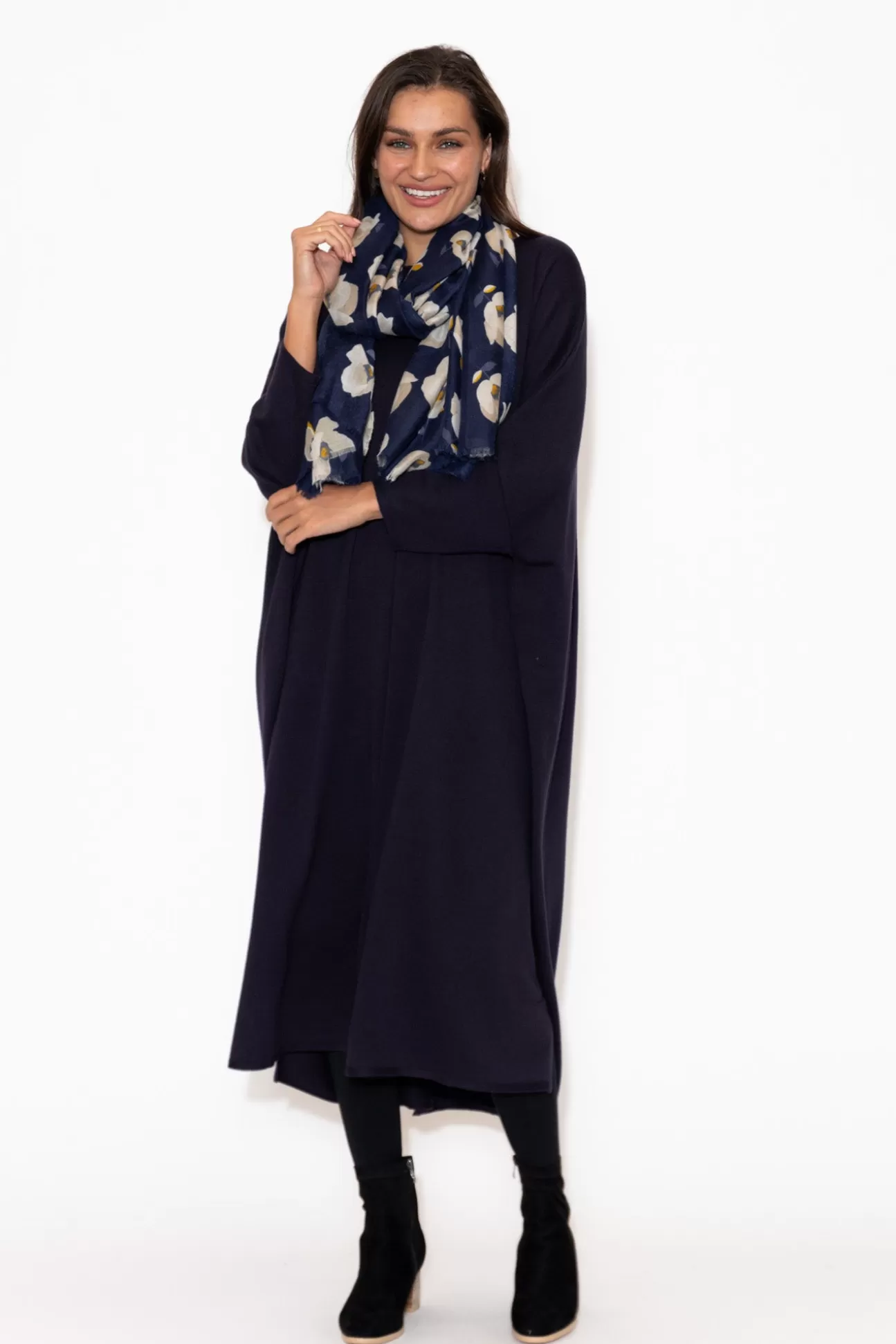 Tirelli Kaitlin Navy Oversized Knit Dress Best Sale