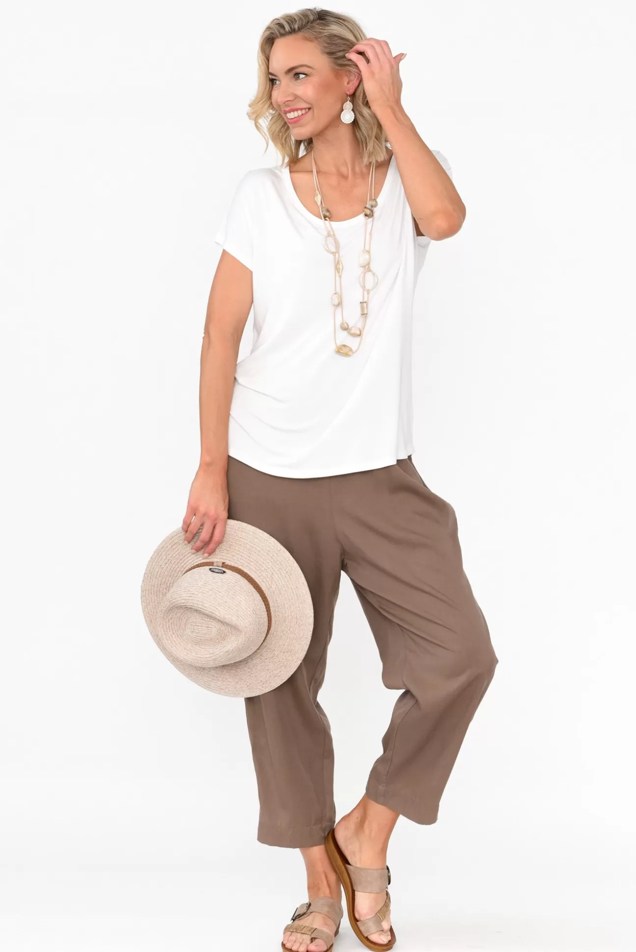 Tirelli Kanni Chocolate Lyocell Jogger Pant Sale