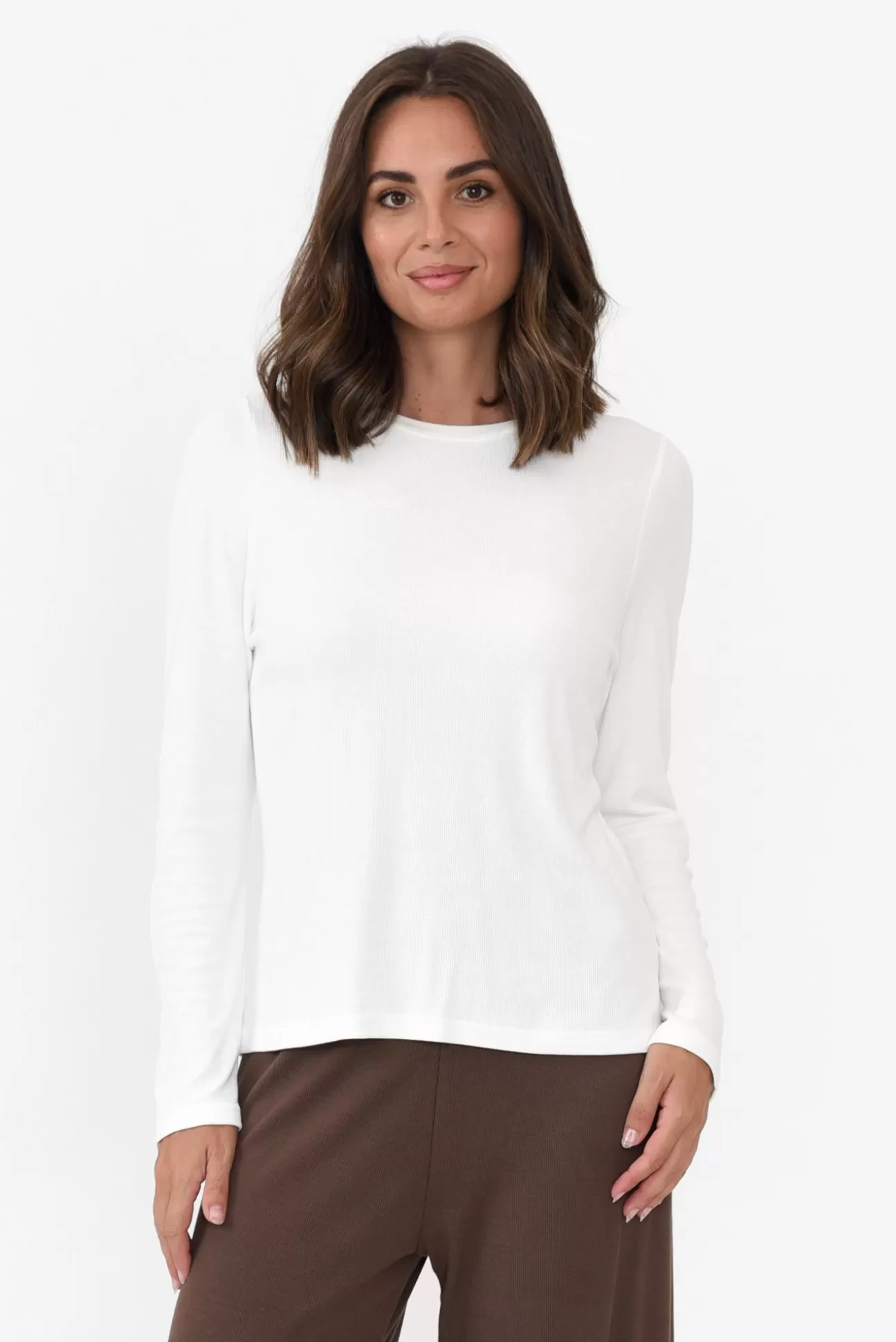 Lou Lou Kelly Cream Bamboo Ribbed Top Online