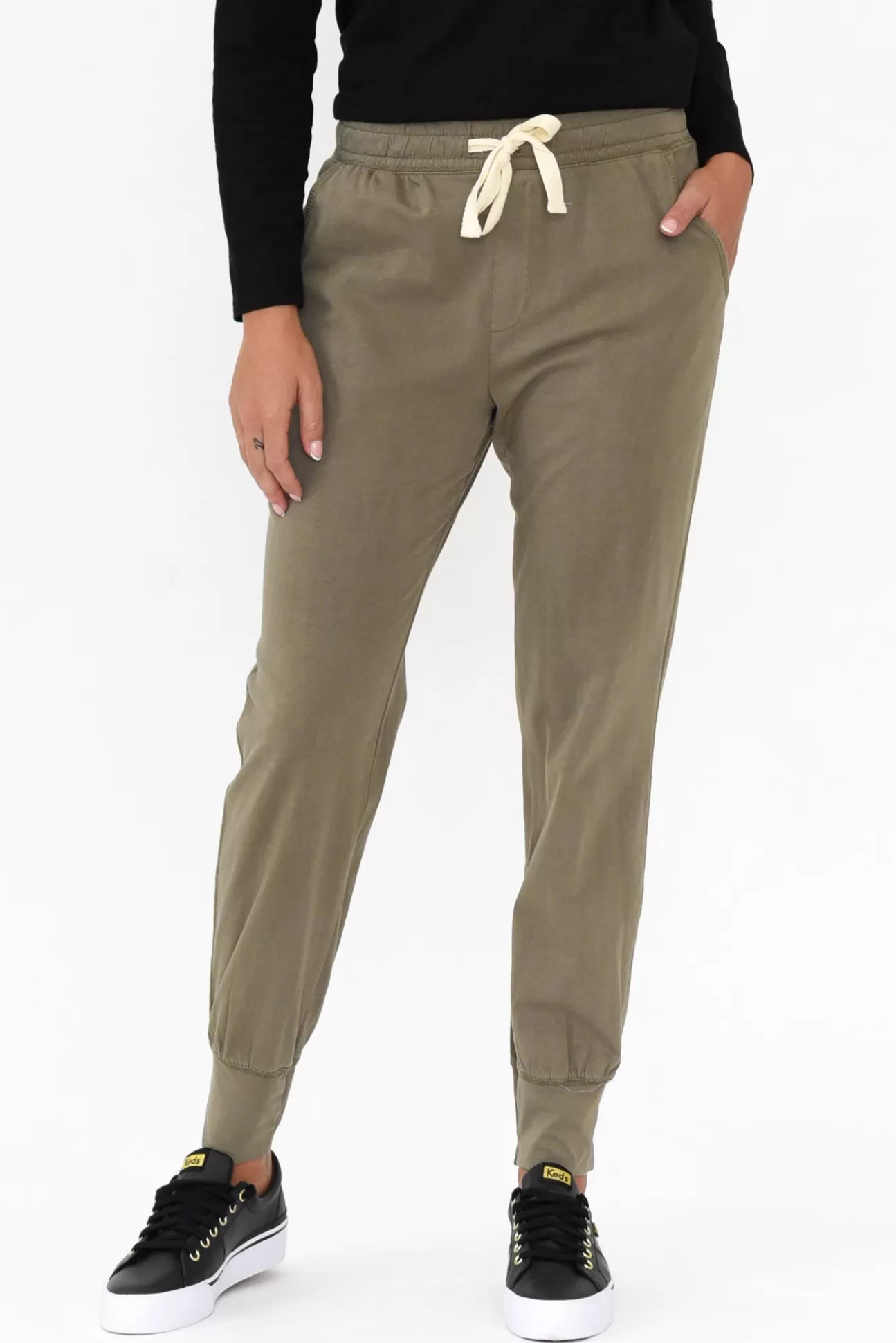 Elm Khaki Wash Out Lounge Pant Fashion