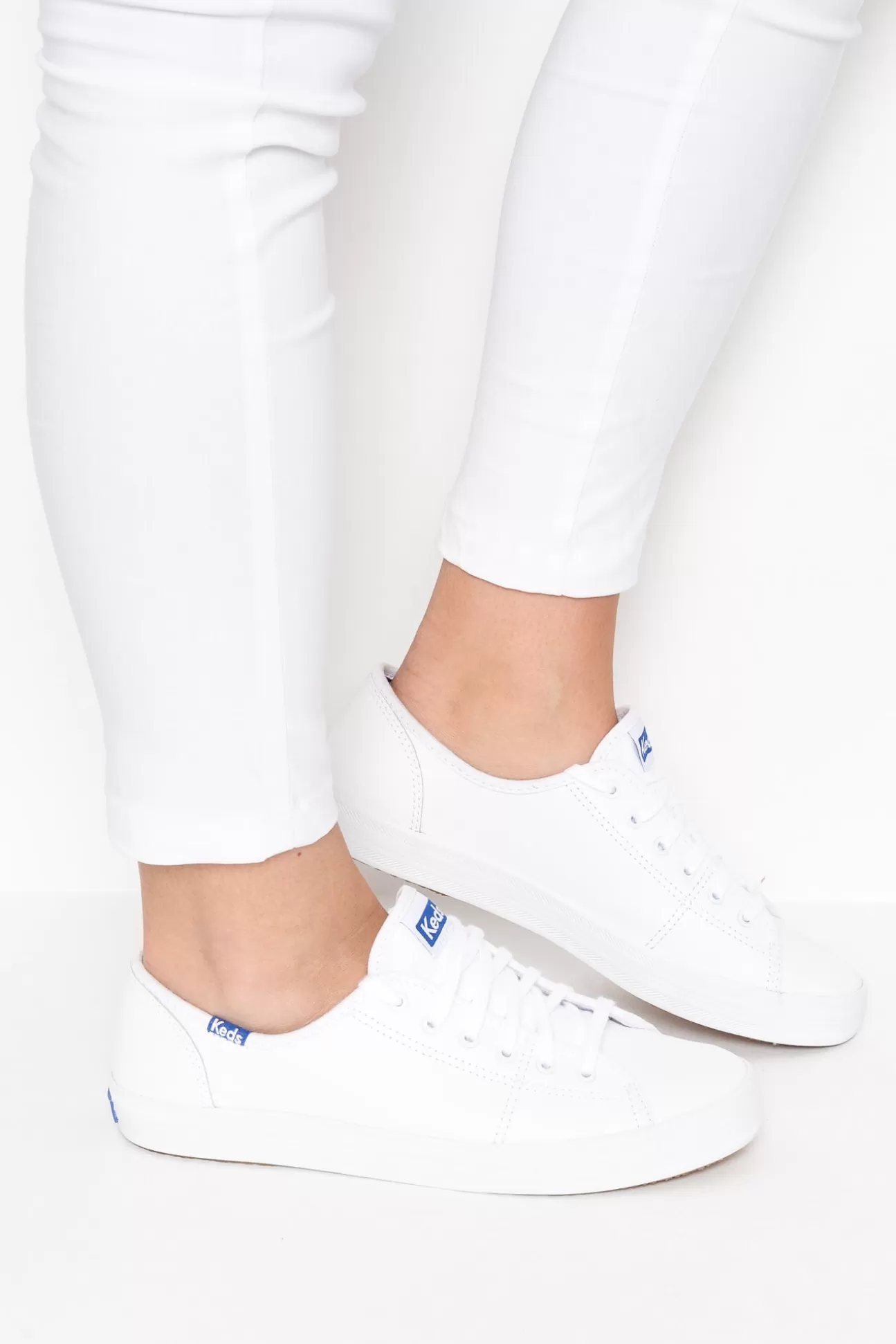 Keds Kickstart White Leather Sneaker Flash Sale