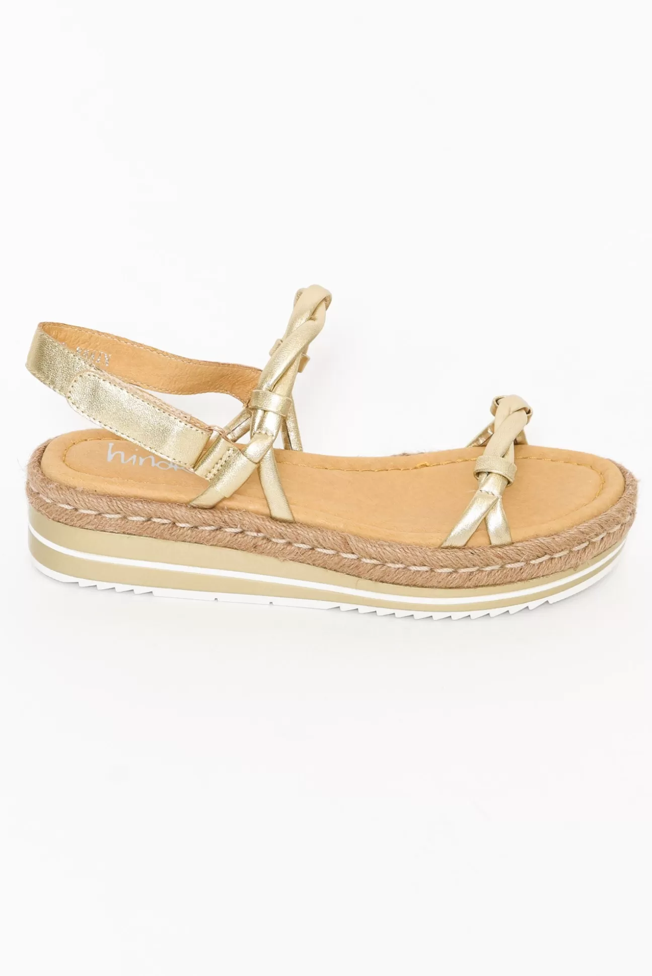 Hinako Kirra Gold Leather Platform Sandal Sale