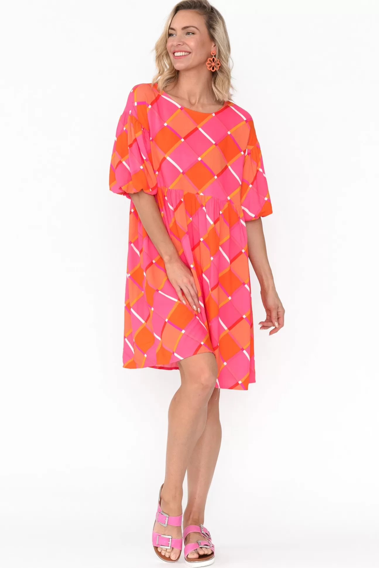 Label Of Love Kylo Pink Geometric Dress Shop