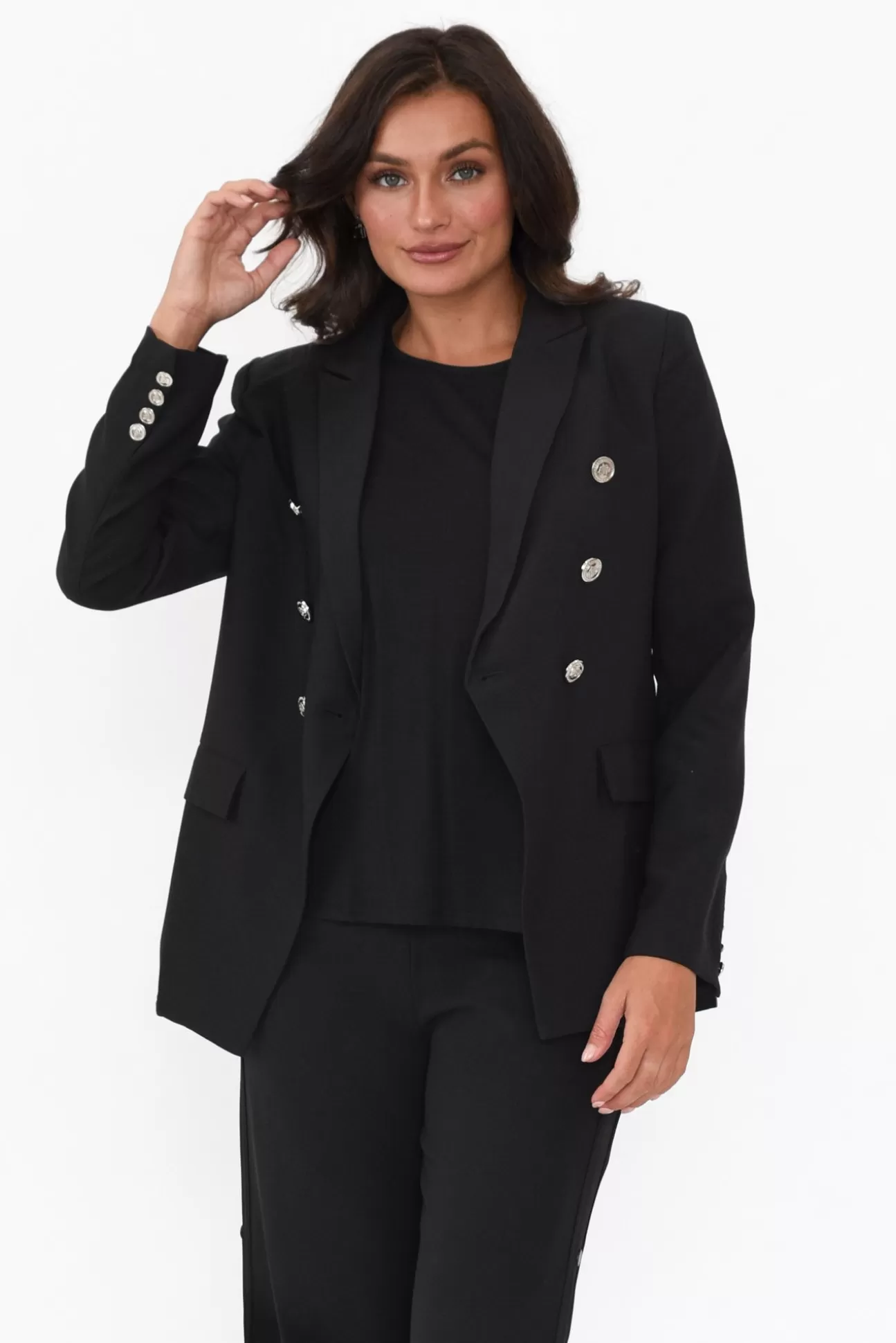 Gordon Smith Lauren Black Double Breasted Blazer Best