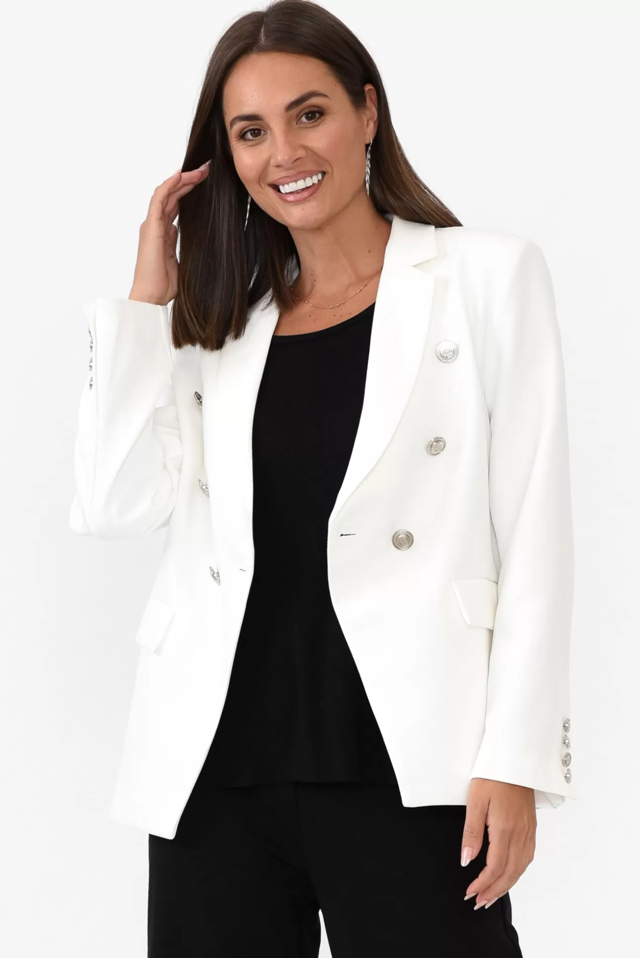 Gordon Smith Lauren White Double Breasted Blazer Online