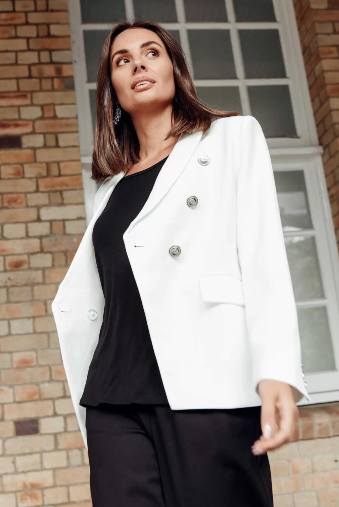 Gordon Smith Lauren White Double Breasted Blazer Online