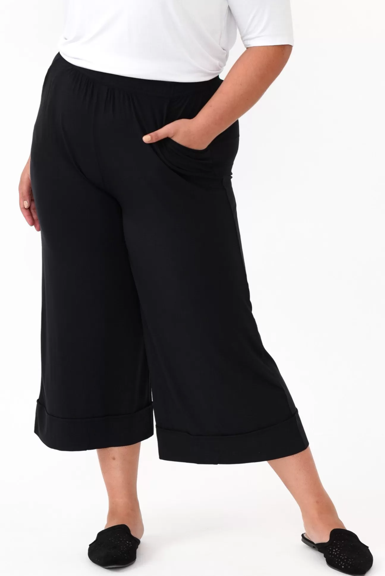 Tani Lena Black Micro Modal Resort Pant Best