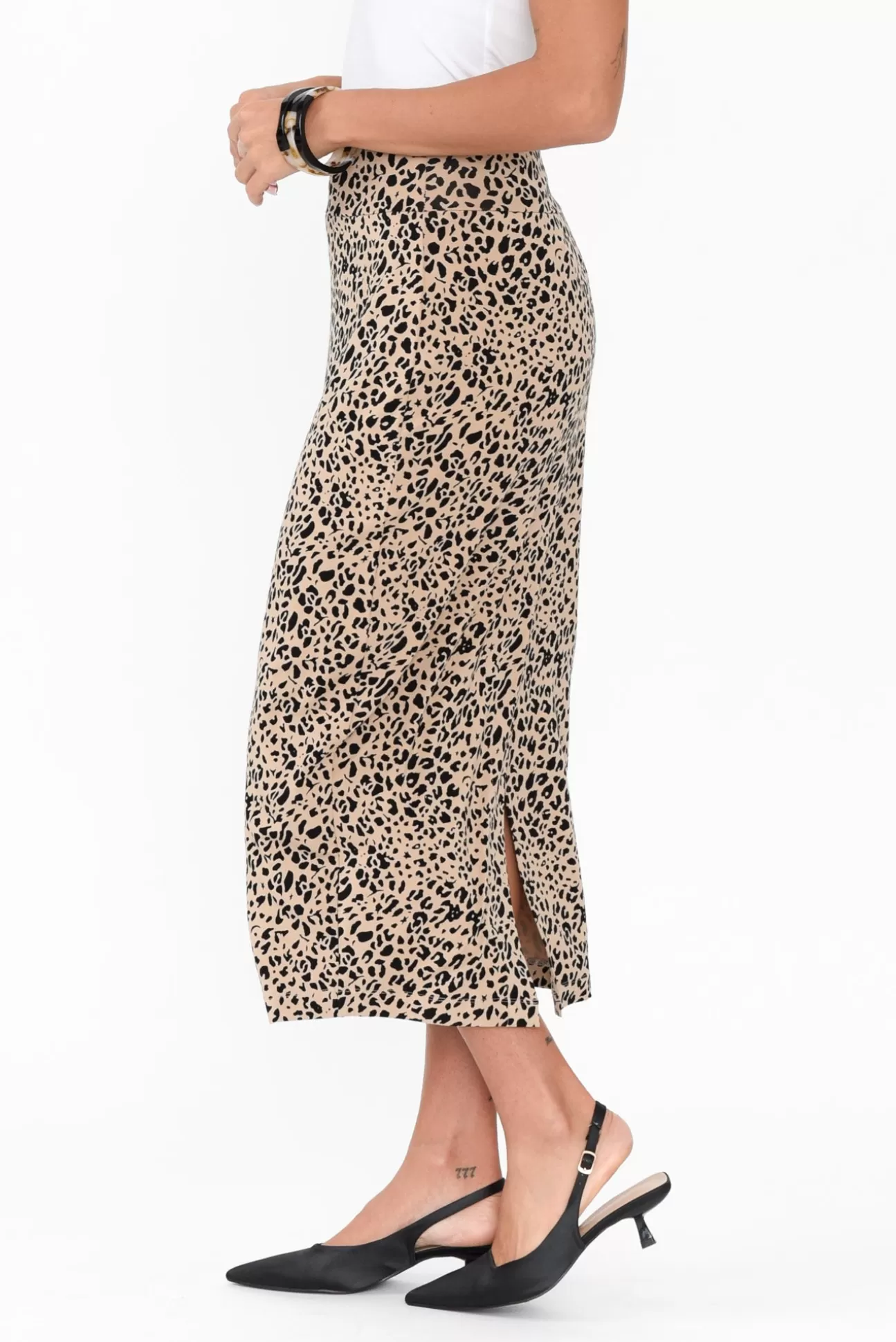 Lou Lou Leopard Bamboo Maxi Tube Skirt Discount