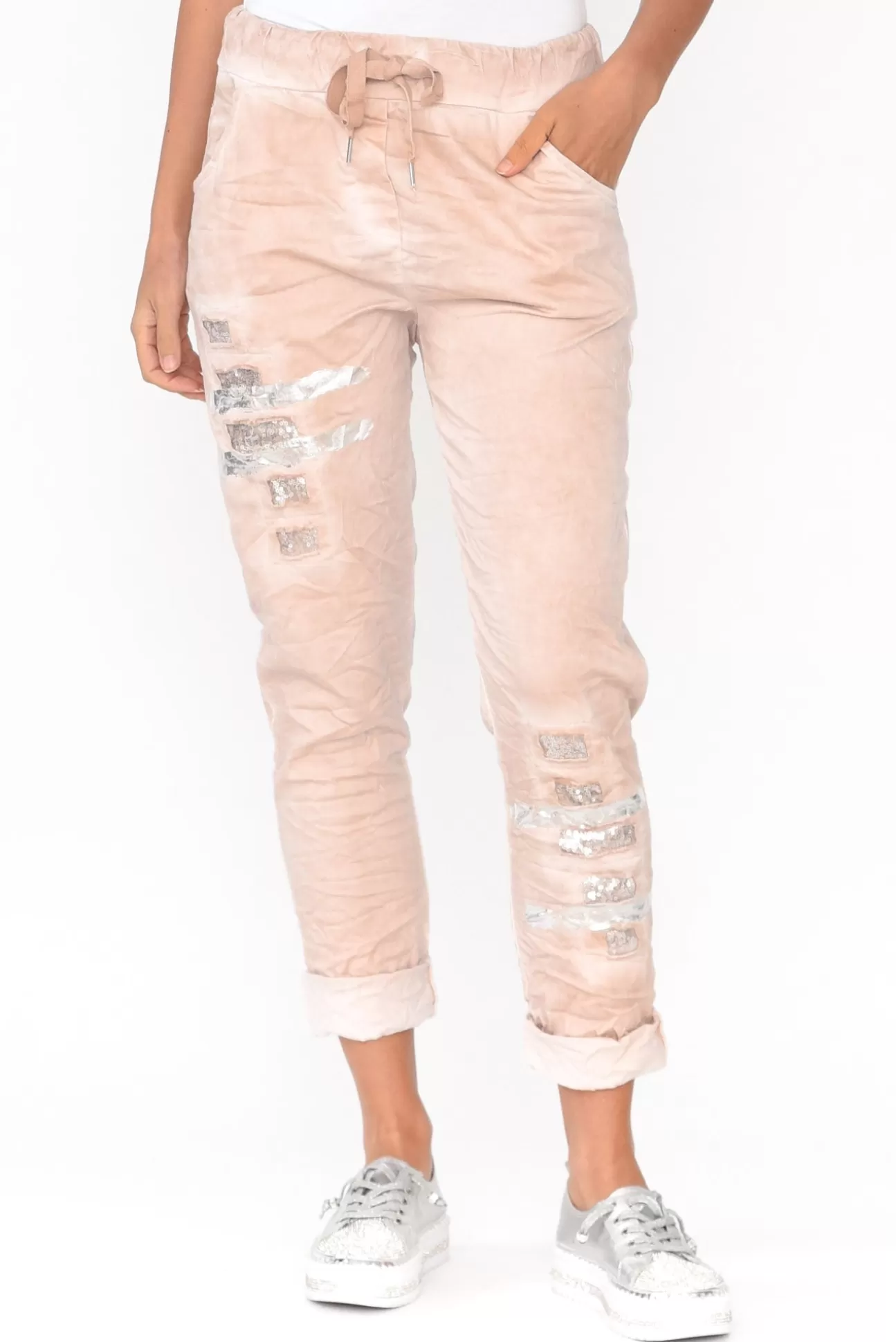 La Strada Lexus Pink Foil Stretch Pant Best