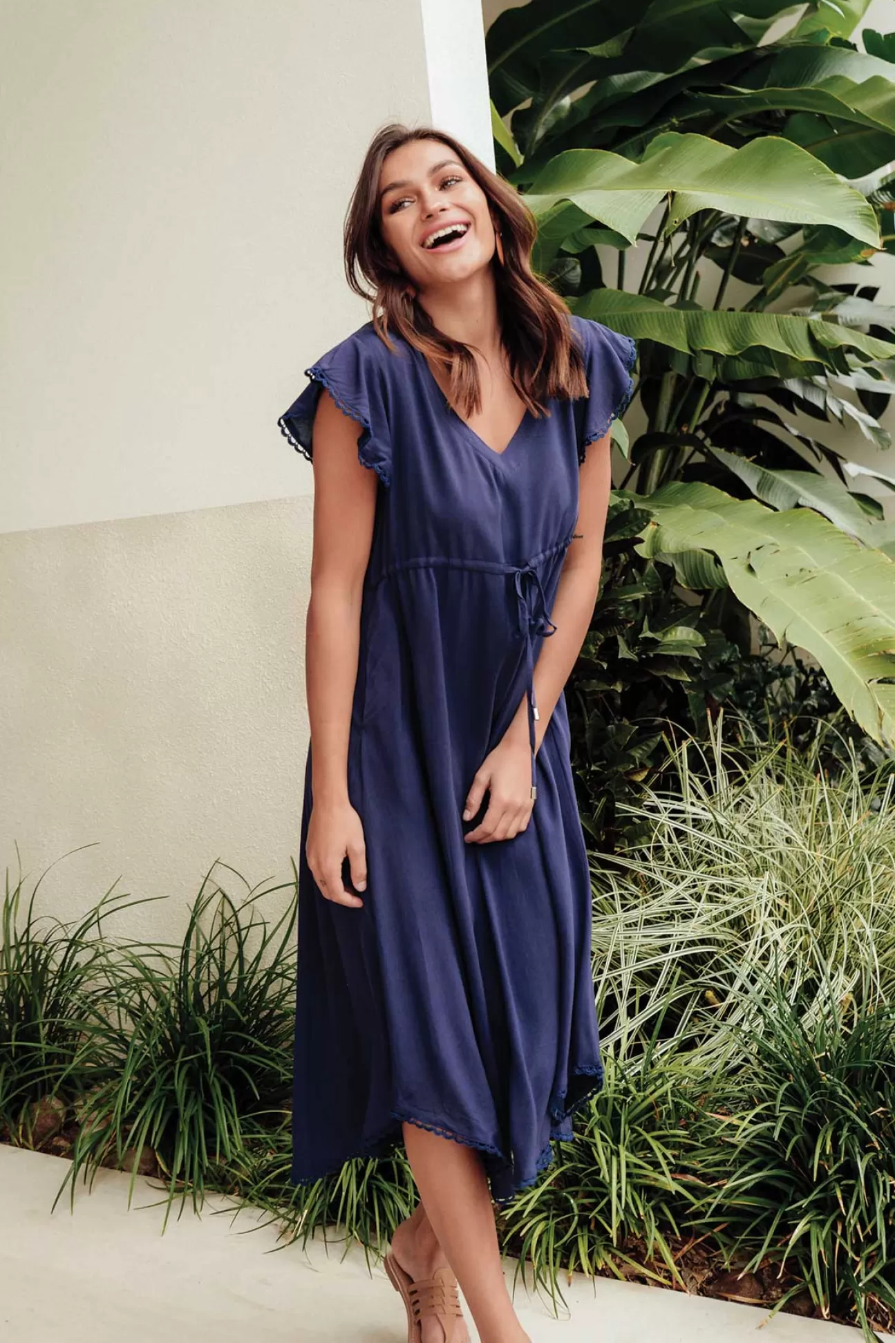 New U Collection Libby Navy Midi Dress Flash Sale