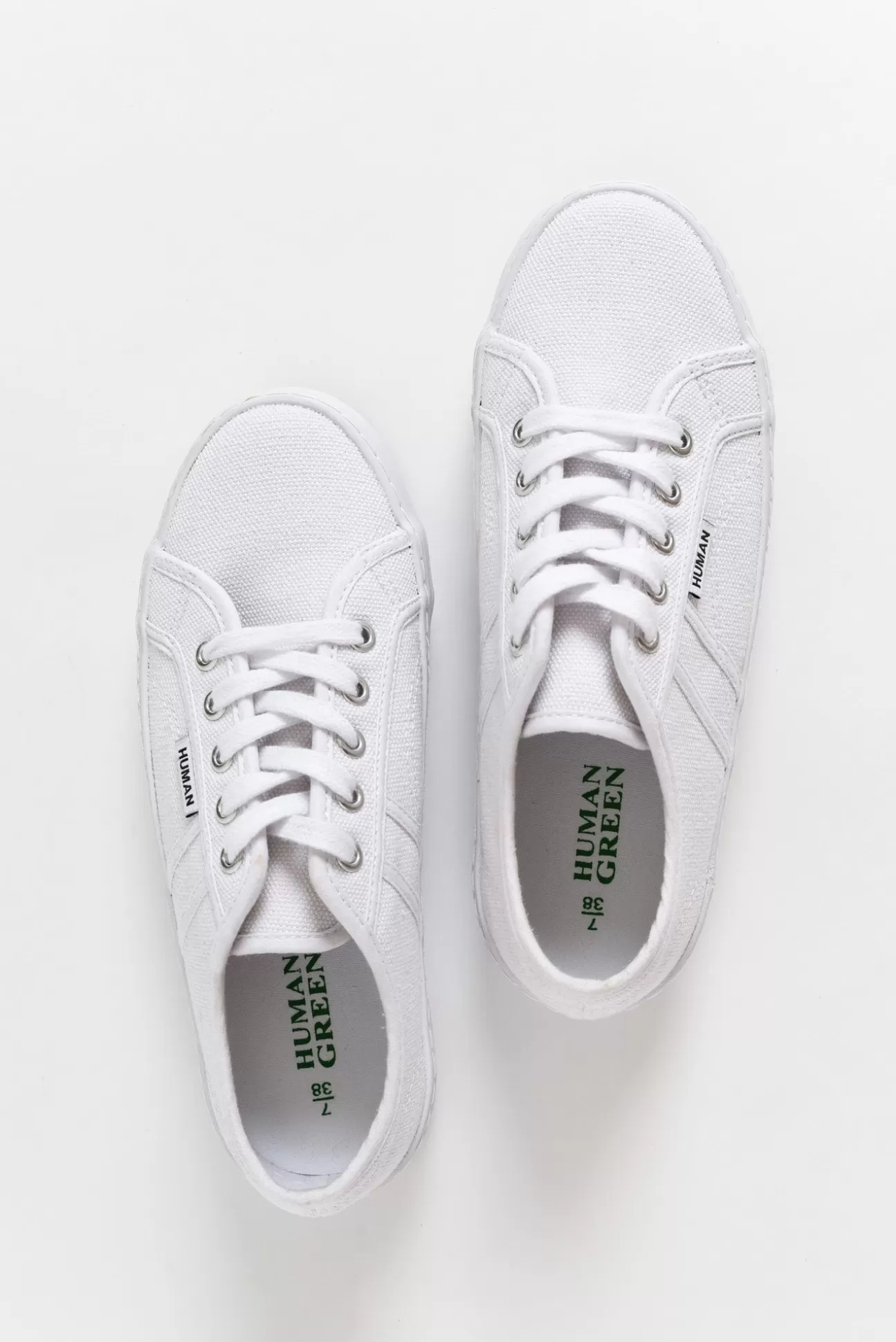 Human Shoes Lift White Canvas Sneaker New