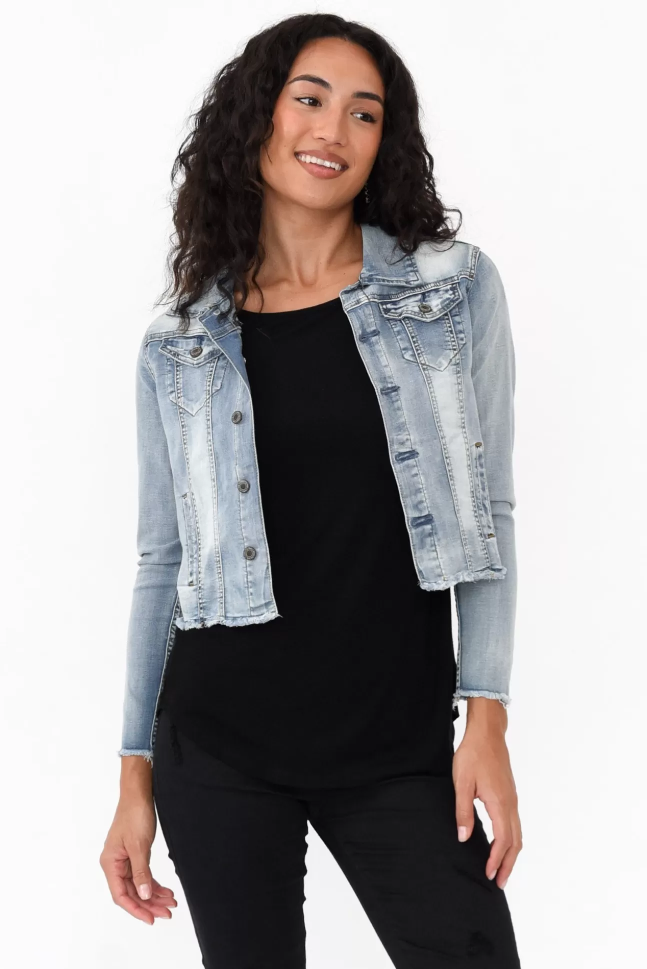 PQ Light Denim Stretch Jacket Discount