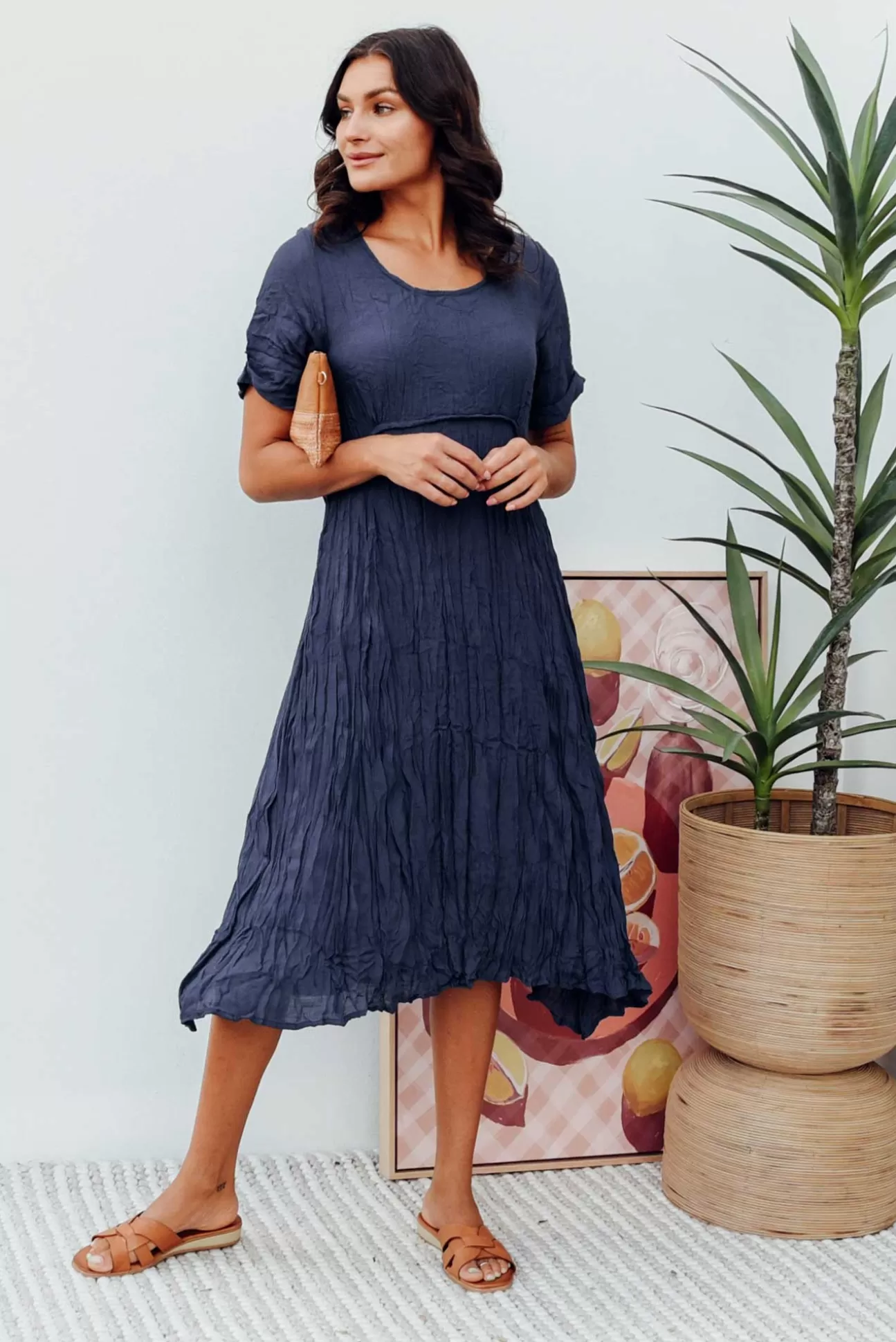 Willow Tree Lloyd Navy Midi Dress Fashion