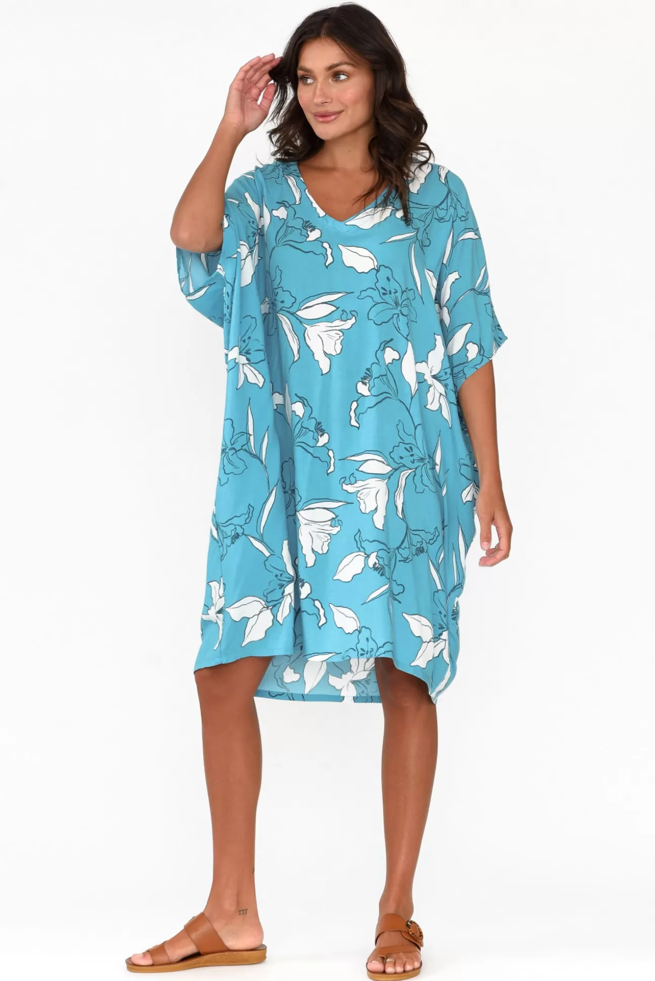 Isabella Boho Luce Blue Blossom Kaftan Hot