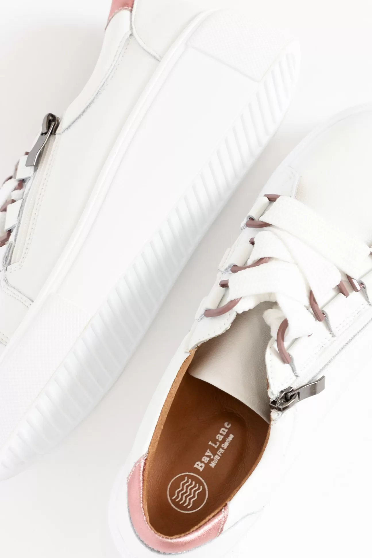 Bay Lane Luxe White Leather Sneaker Outlet