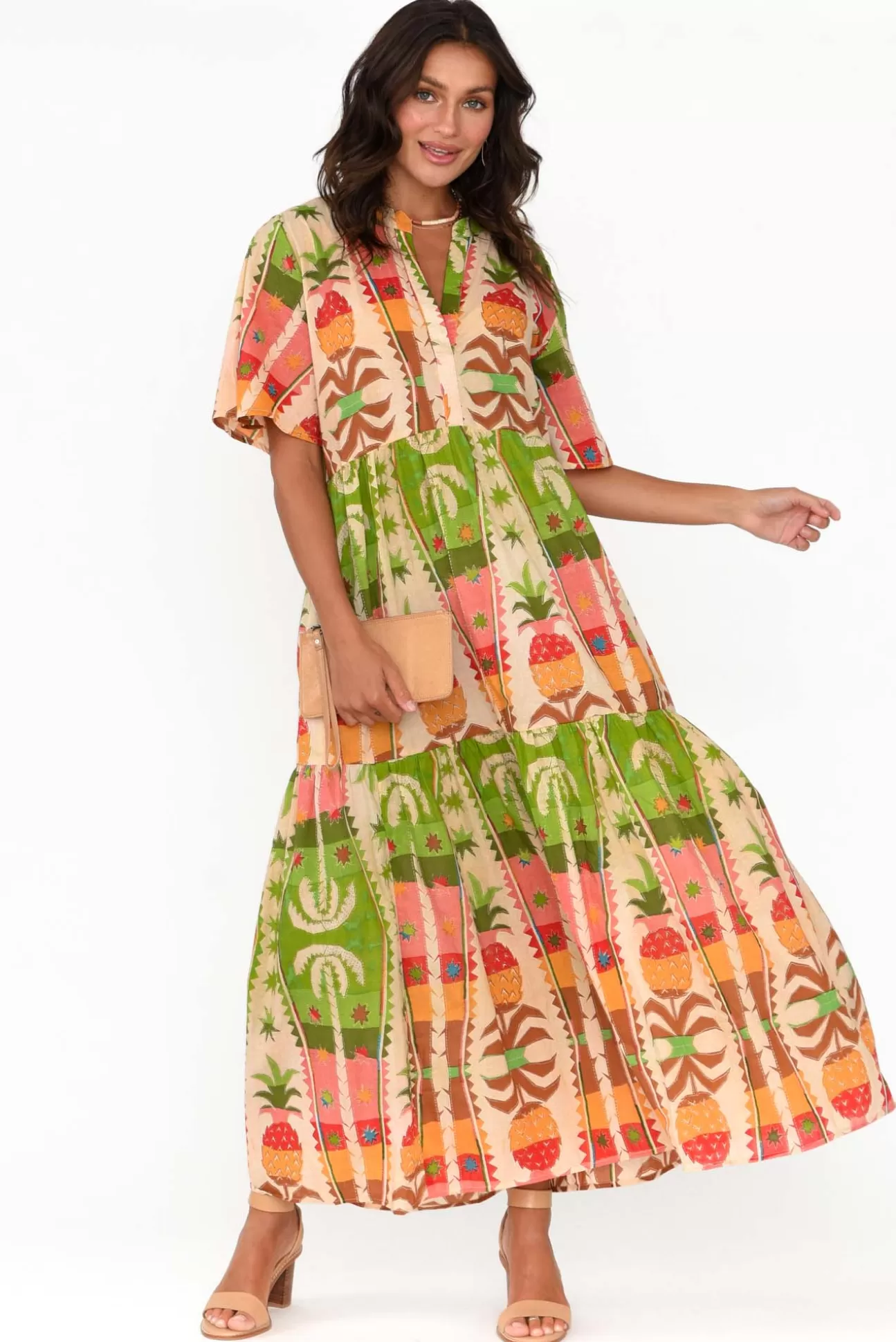 Holiday Lynwood Tropical Cotton Maxi Dress Best Sale