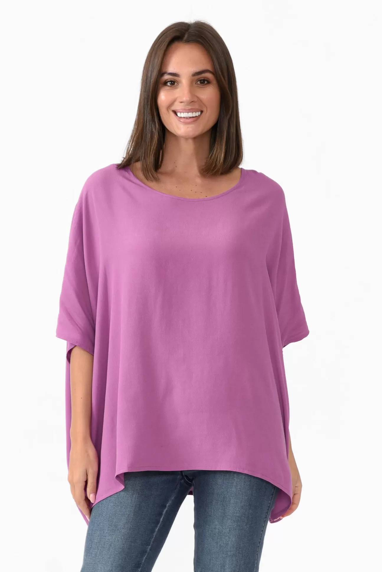 Slate the Label Mali Purple Drape Top Sale