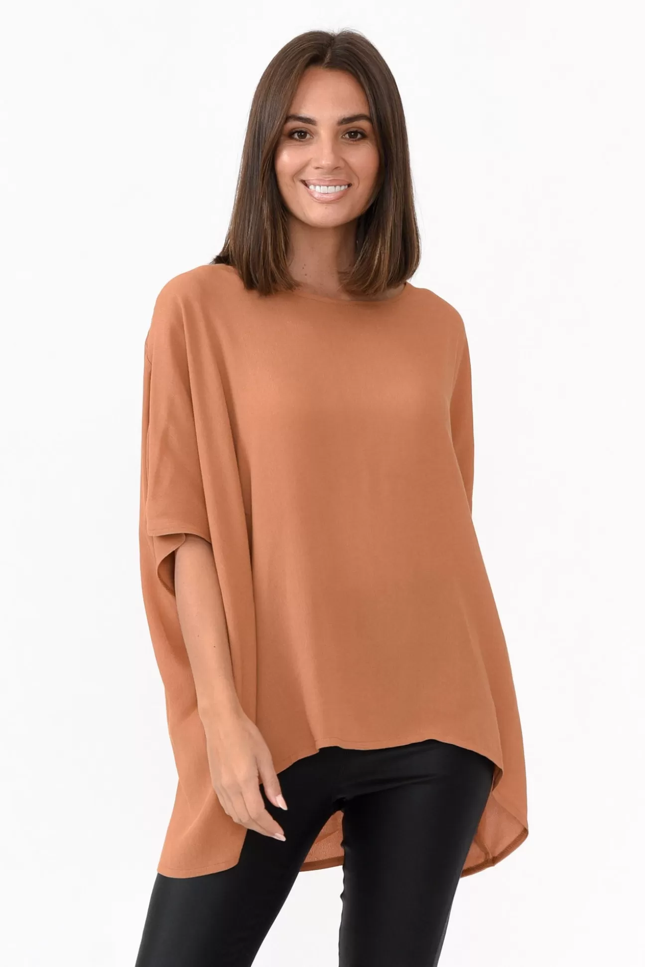 Slate the Label Mali Tan Drape Top Cheap