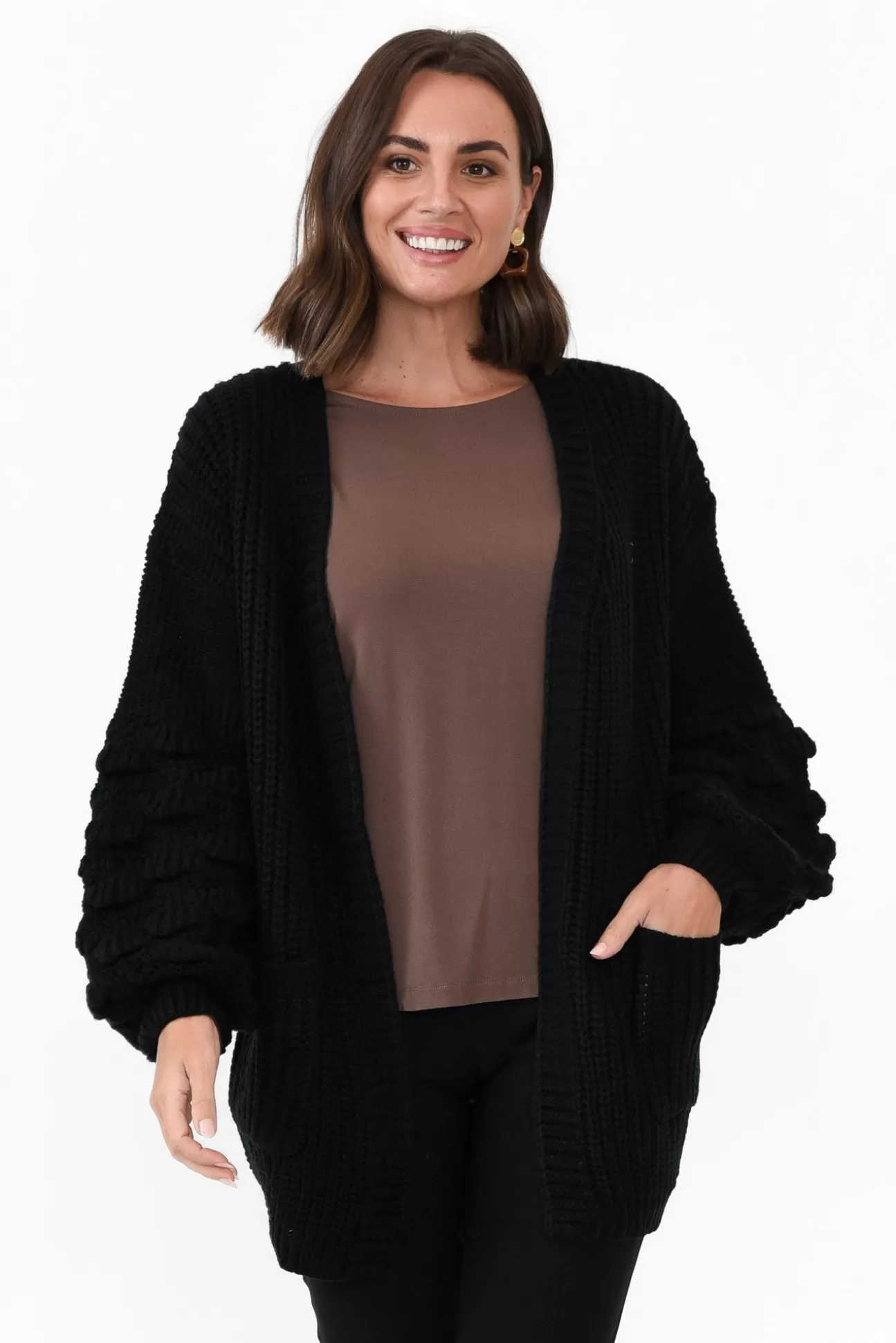 Willow Tree Malone Black Knit Cardigan Fashion