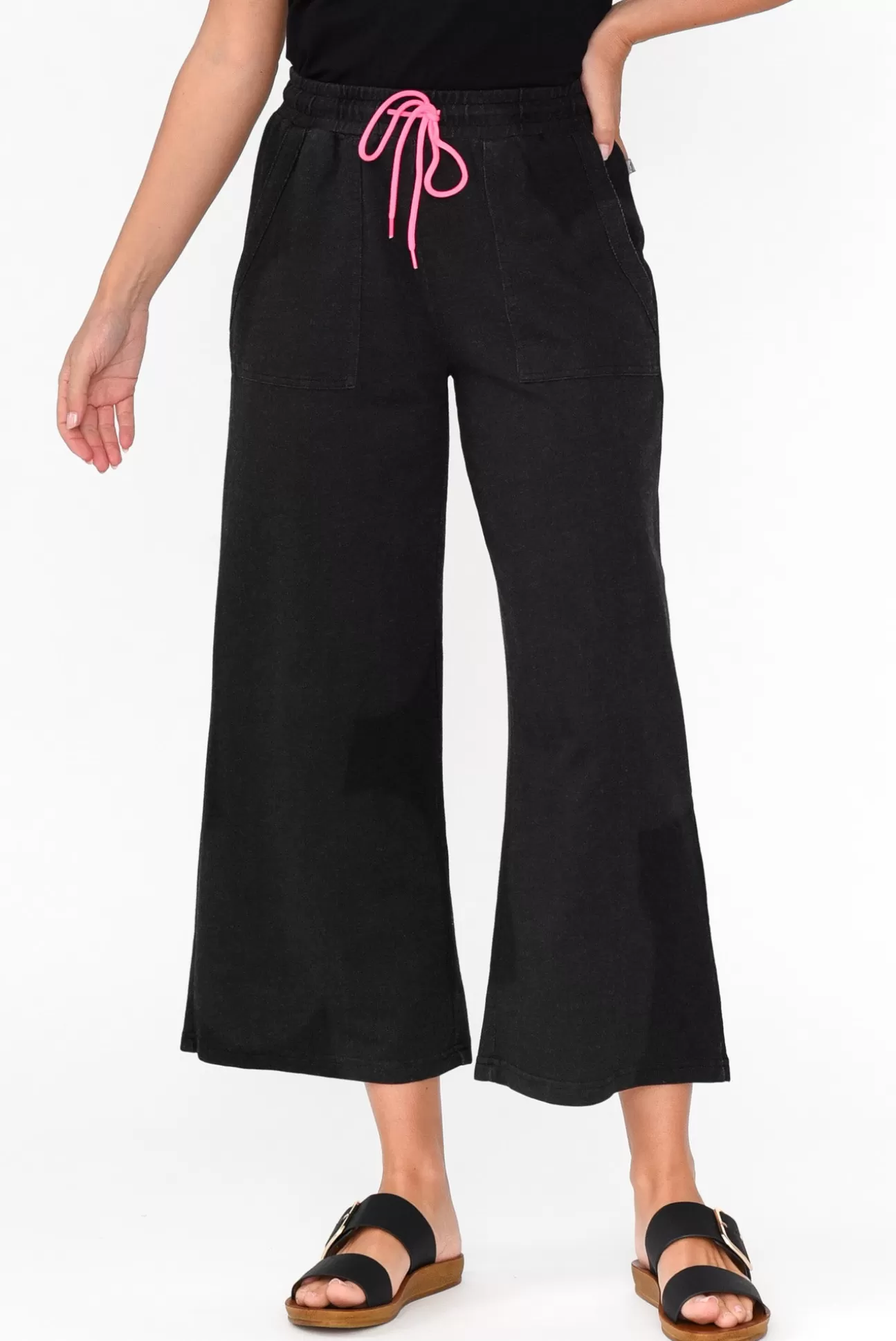 One Ten Willow Mariam Black Relaxed Track Pant Best