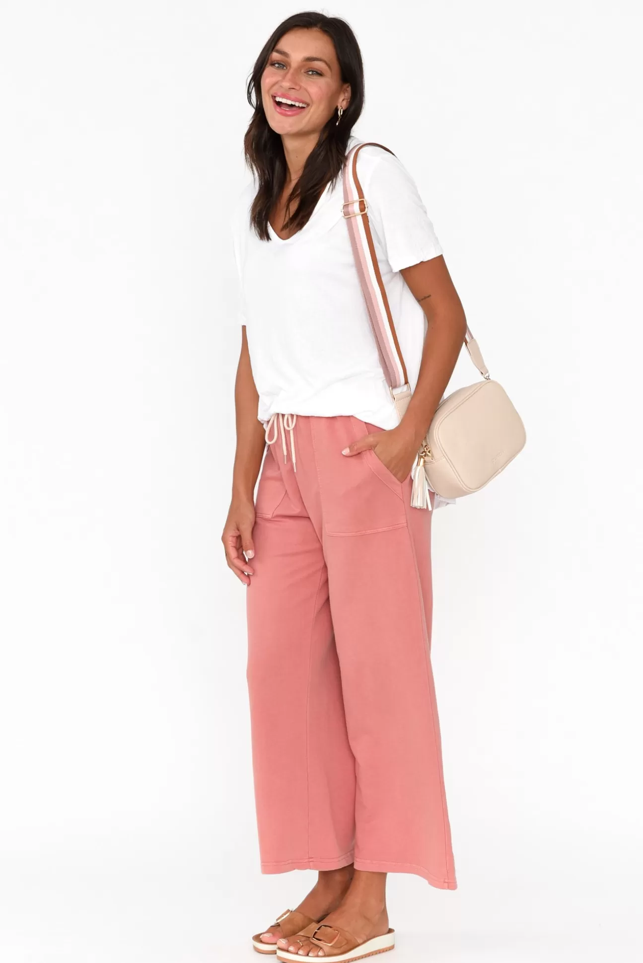 One Ten Willow Mariam Blush Relaxed Track Pant Cheap