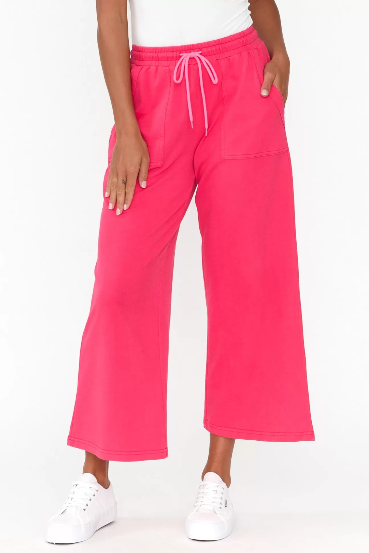 One Ten Willow Mariam Hot Pink Relaxed Track Pant Cheap