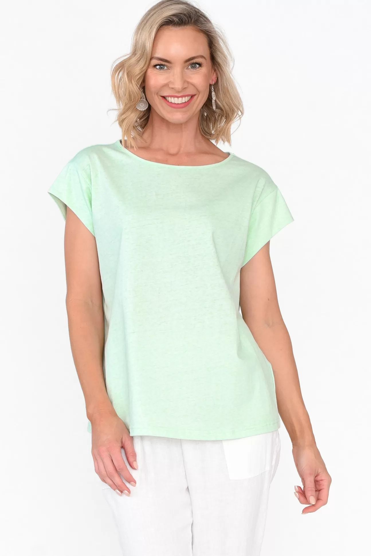 Cafe Latte Marlin Green Wash Cotton Tee Clearance