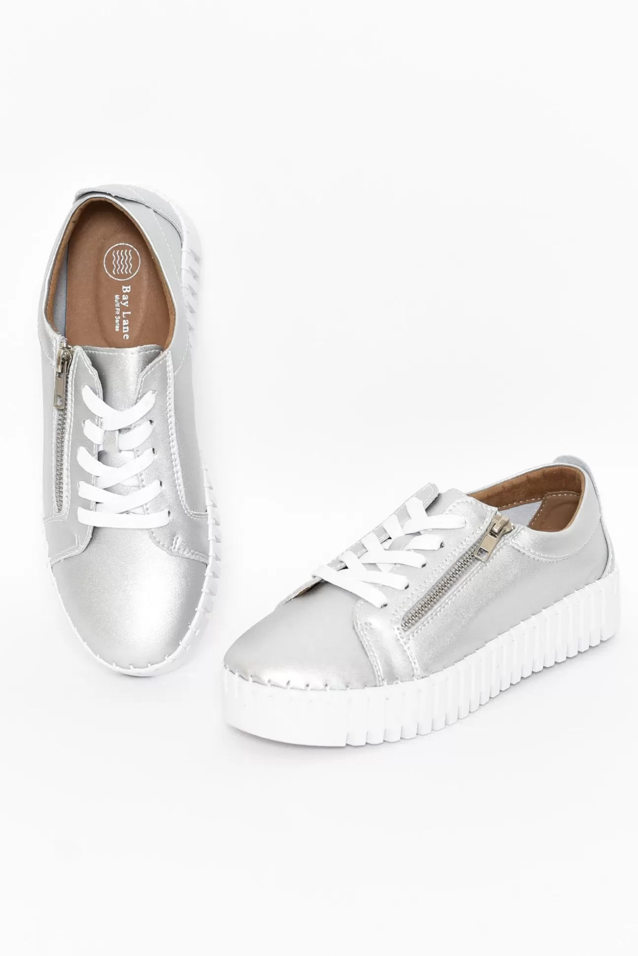 Bay Lane Medusa Silver Platform Sneaker Discount