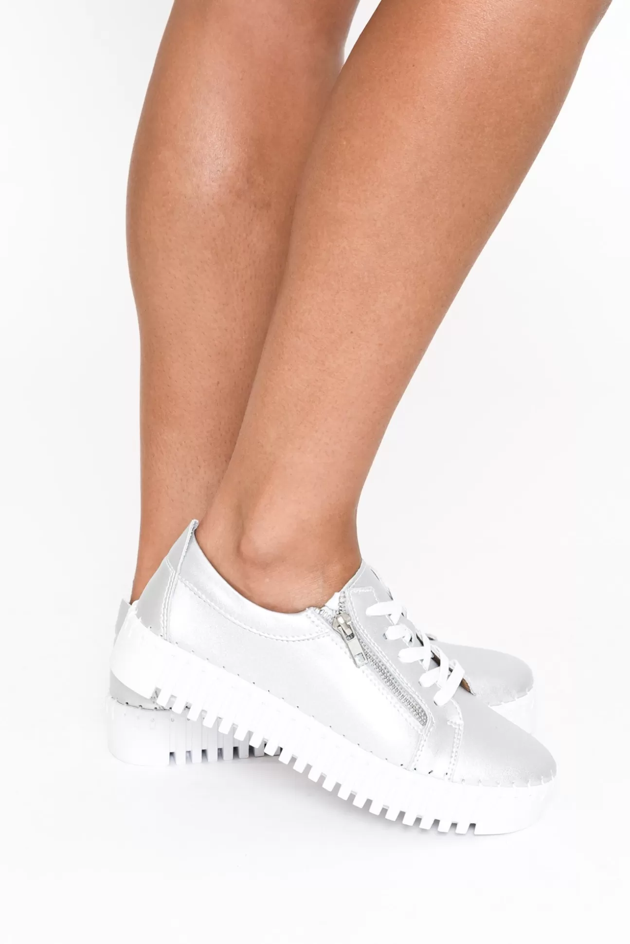 Bay Lane Medusa Silver Platform Sneaker Discount