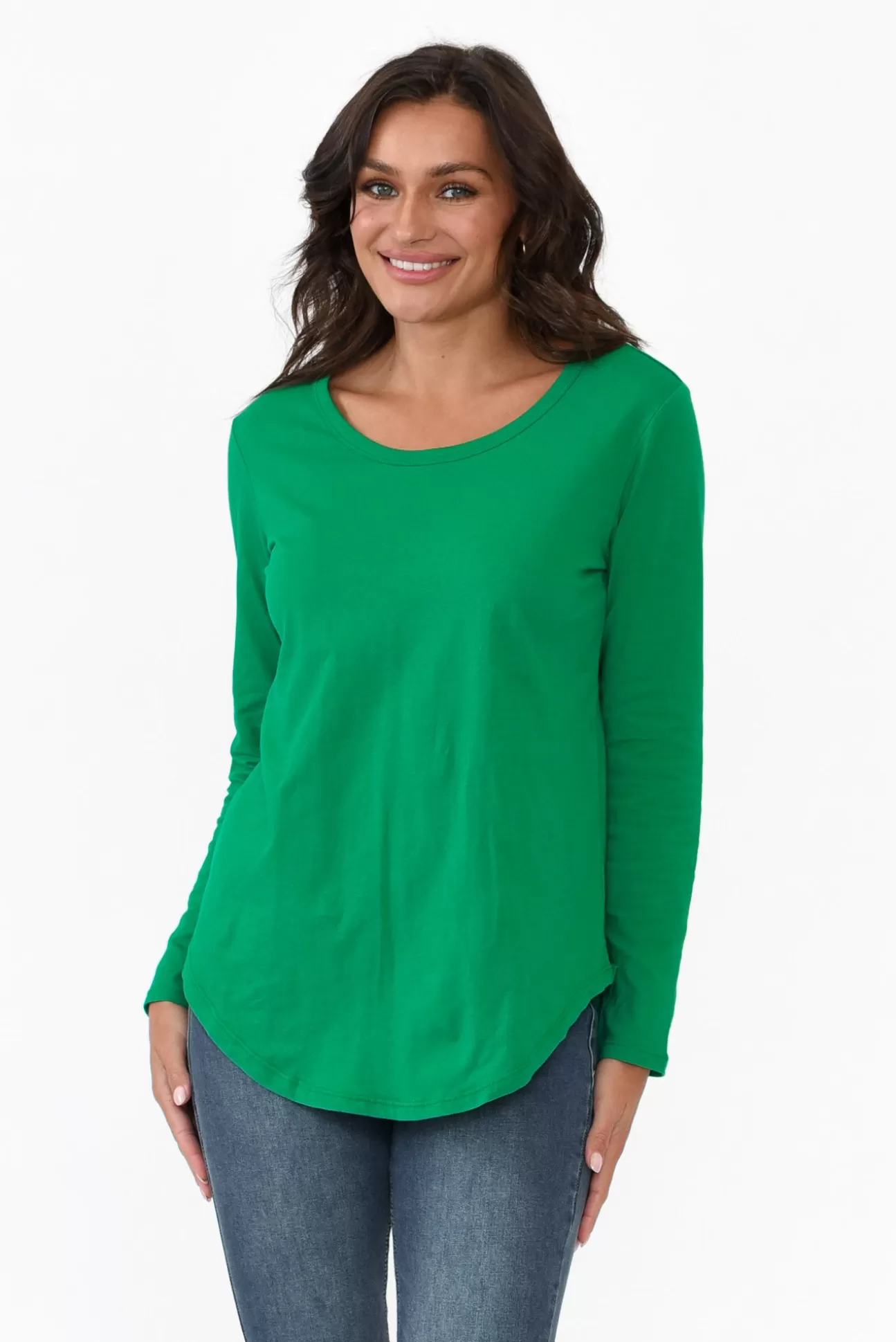 Betty Basics Megan Jade Cotton Long Sleeve Top Cheap