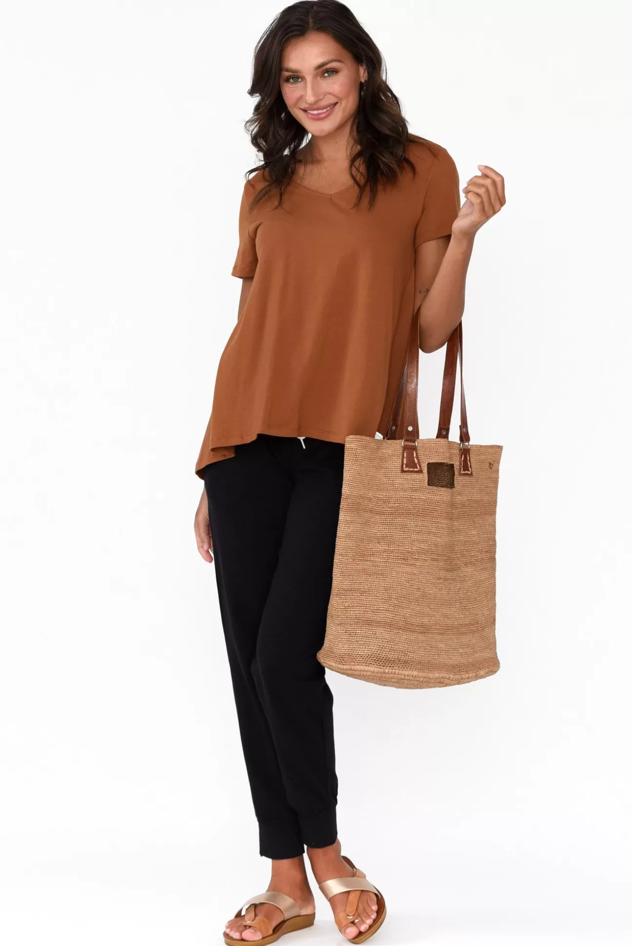 One Ten Willow Montreal Rust Cotton Tee Hot